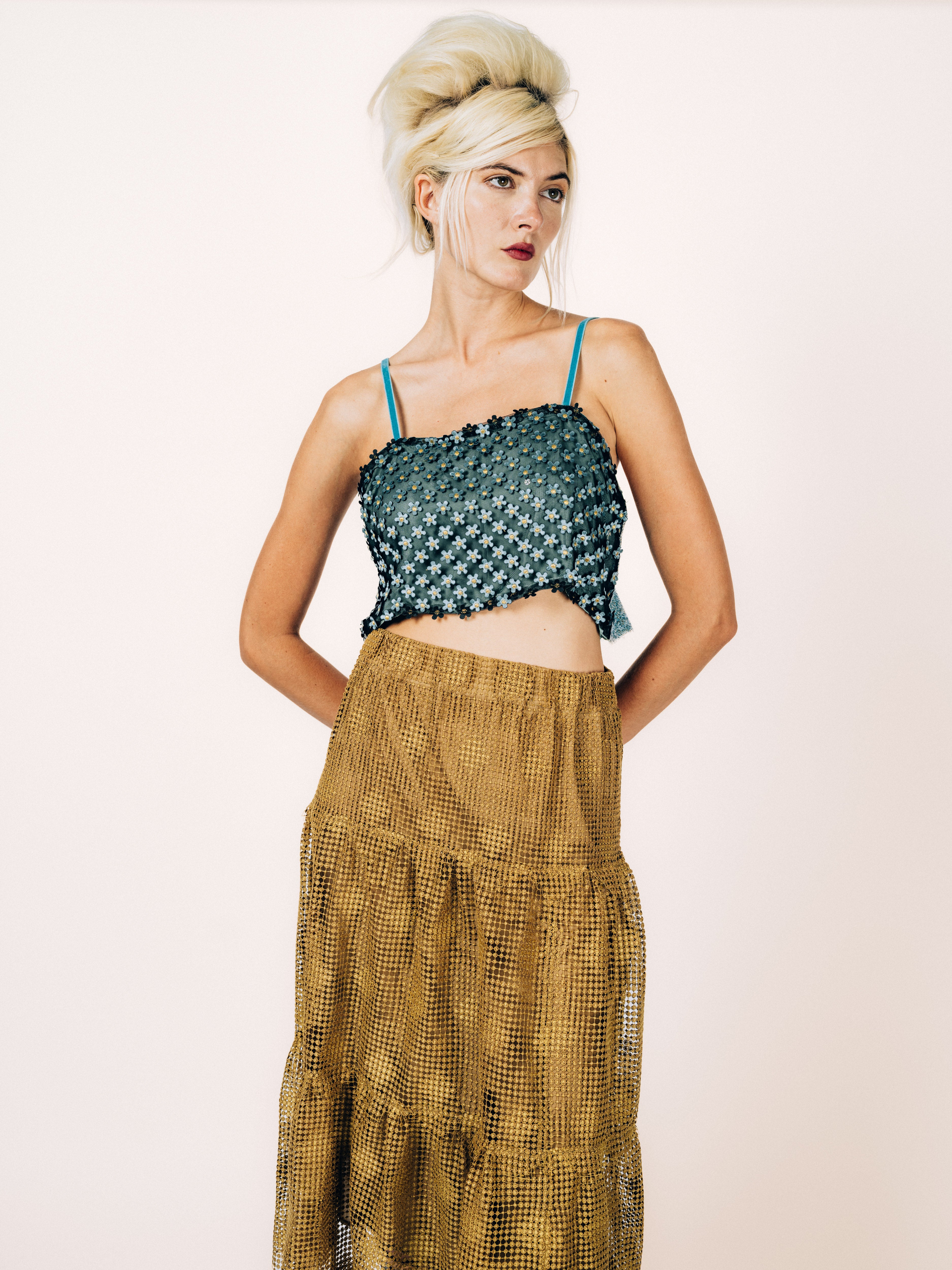 Top 3D Flowers Tulle – front