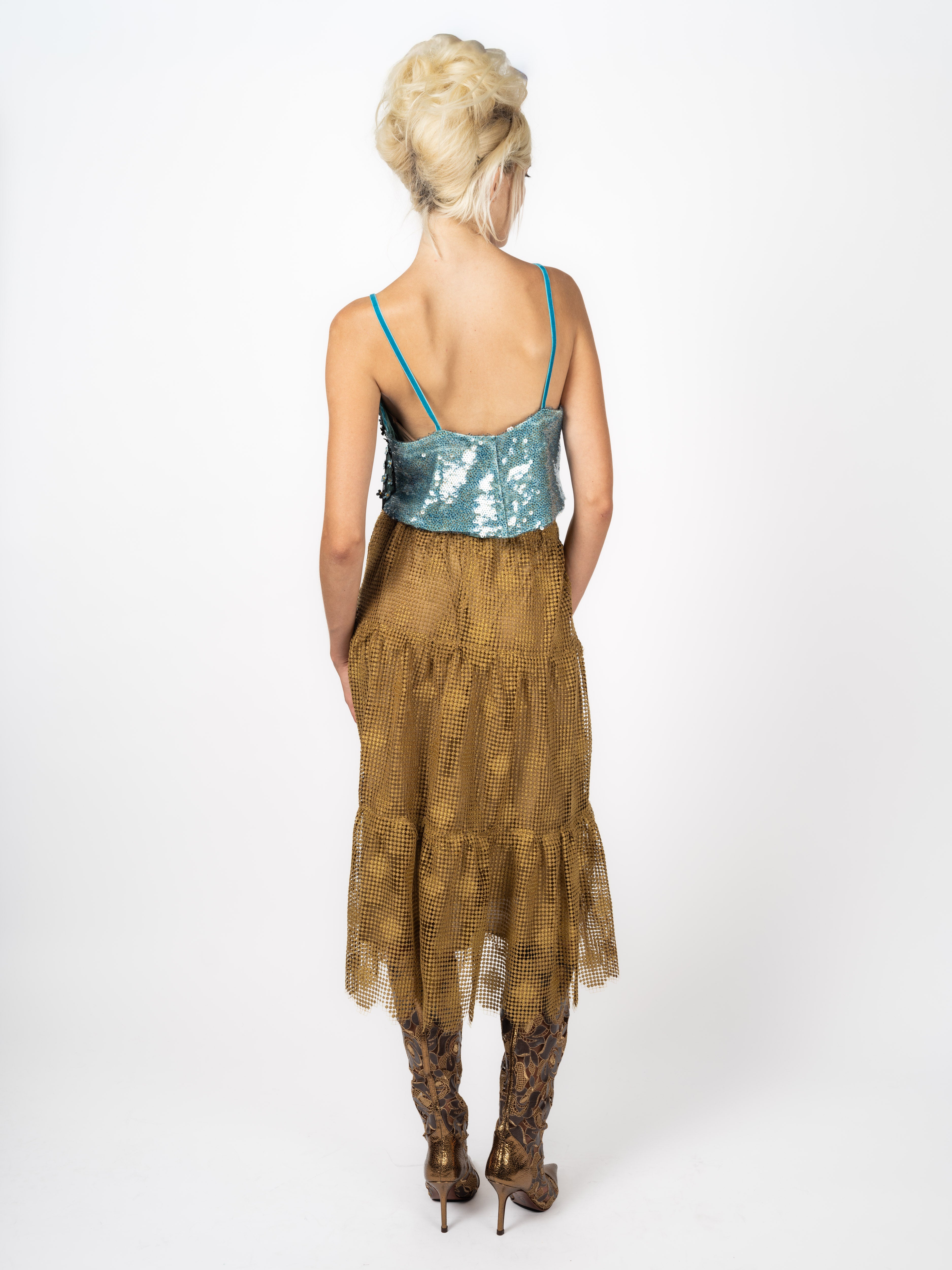 Top 3D Flowers Tulle – back