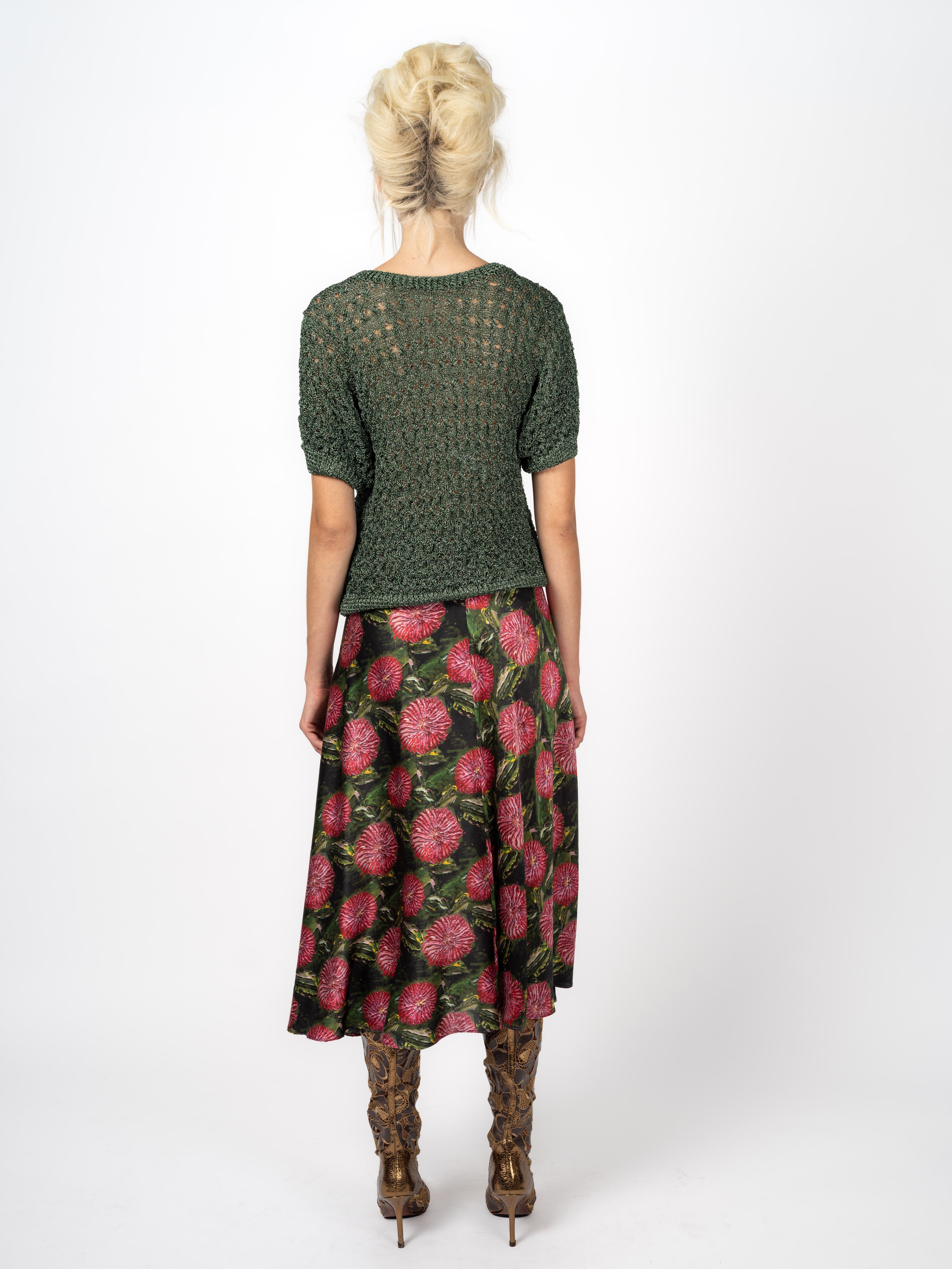 Skirt Silk Floral Print – detail