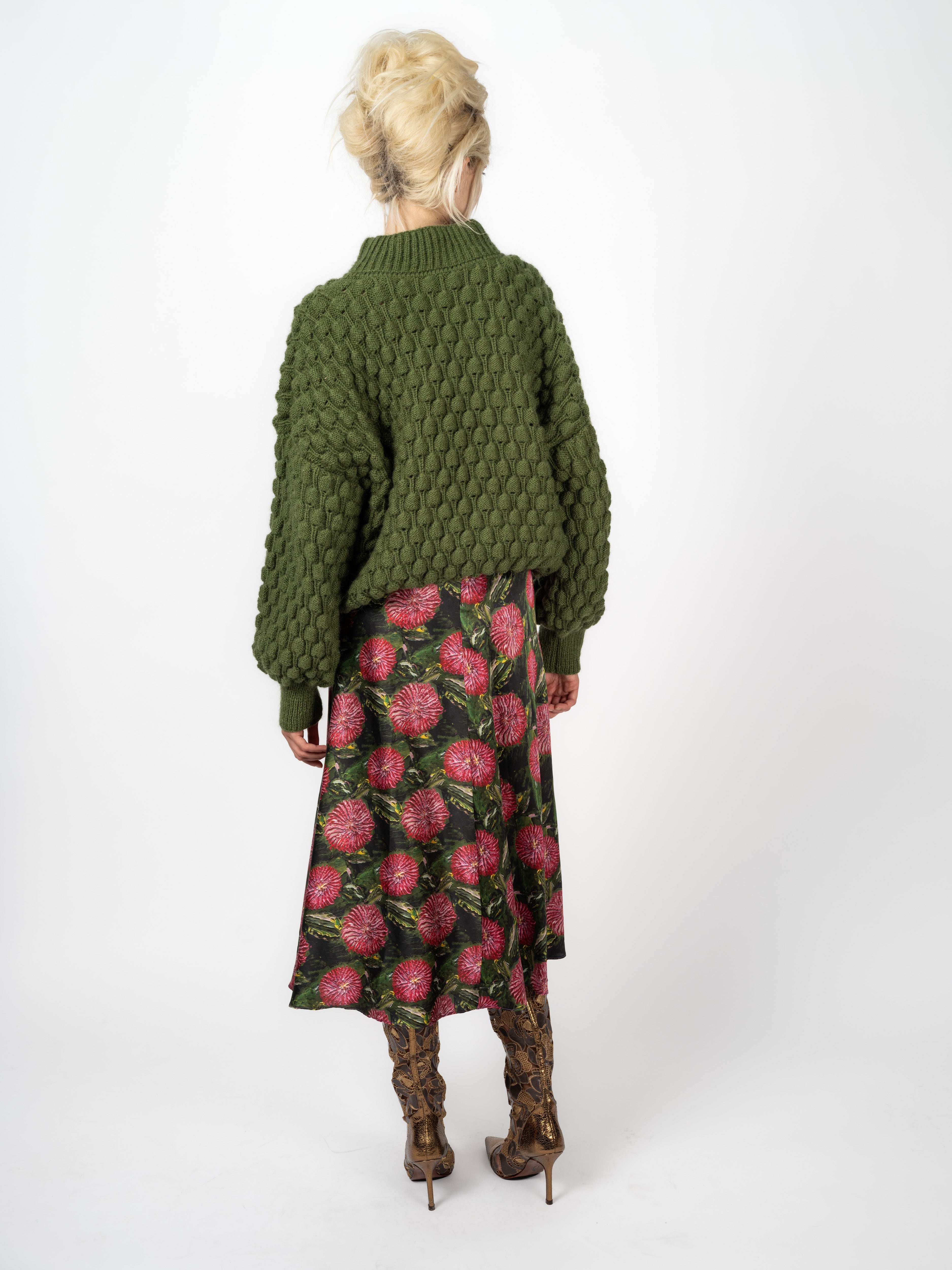 Pullover Noppenstrick Green