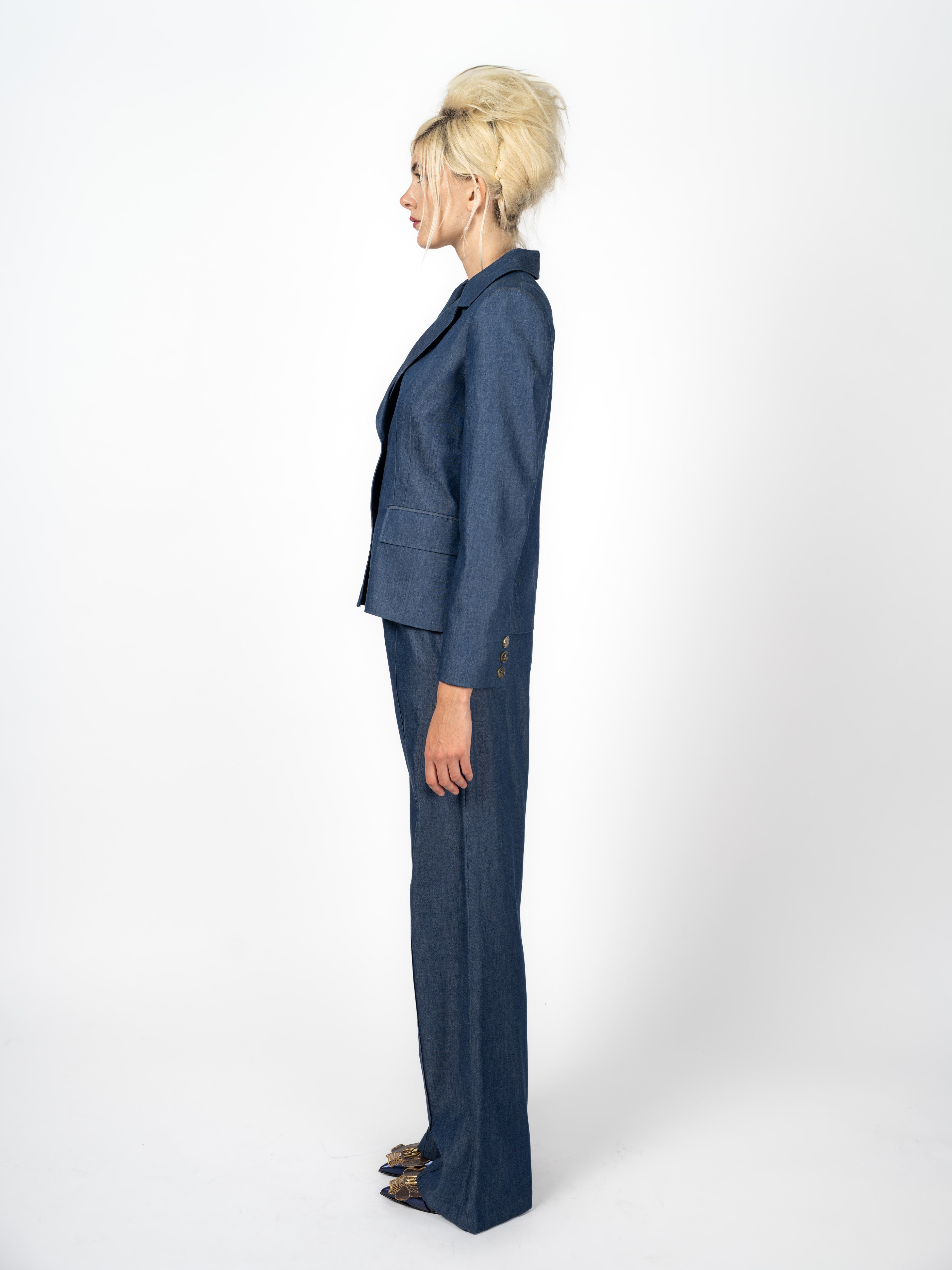 Blazer in Indigoblau – Vorderansicht
