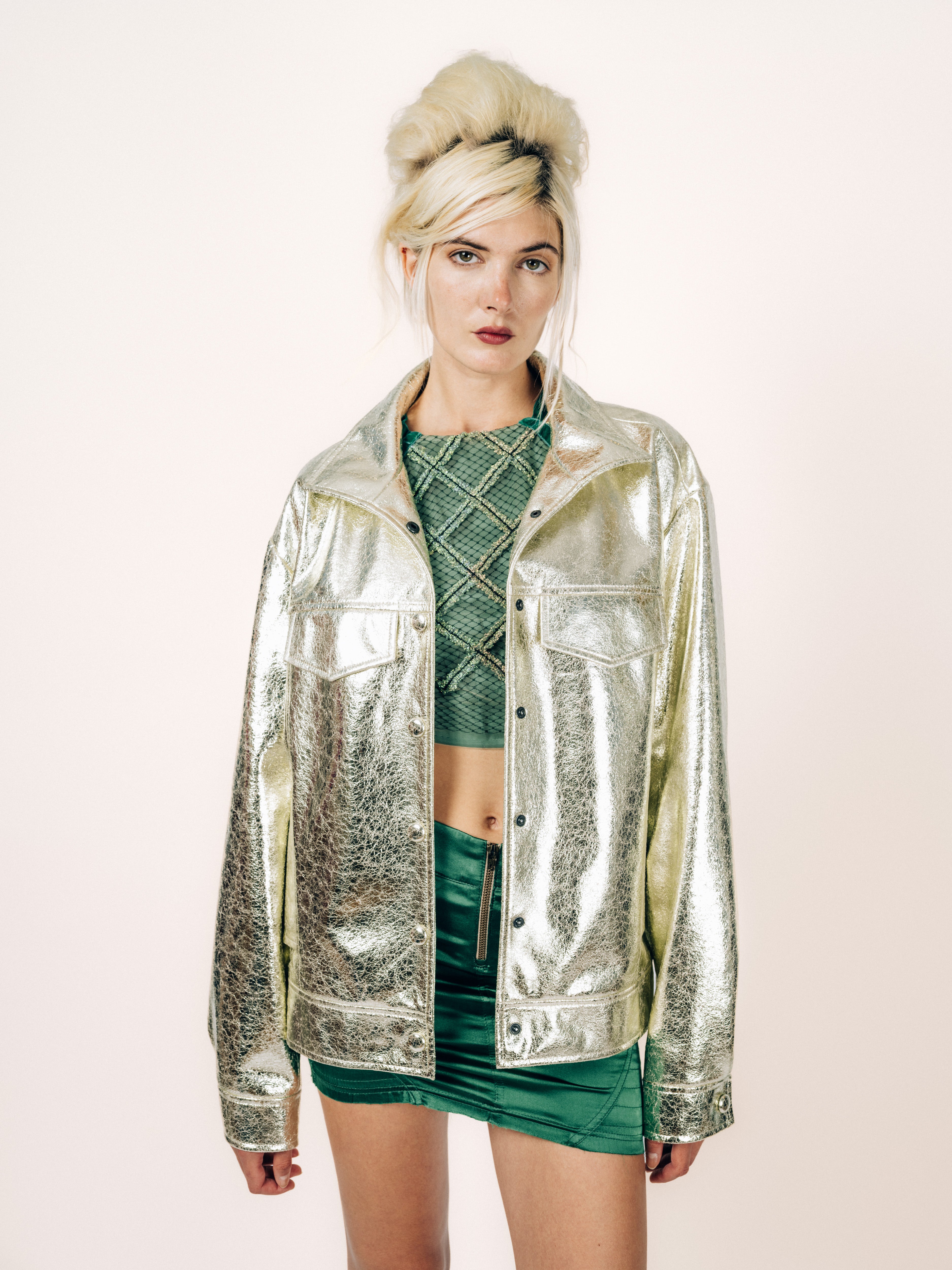 Oversized-Jacke Gold – weitere Ansicht