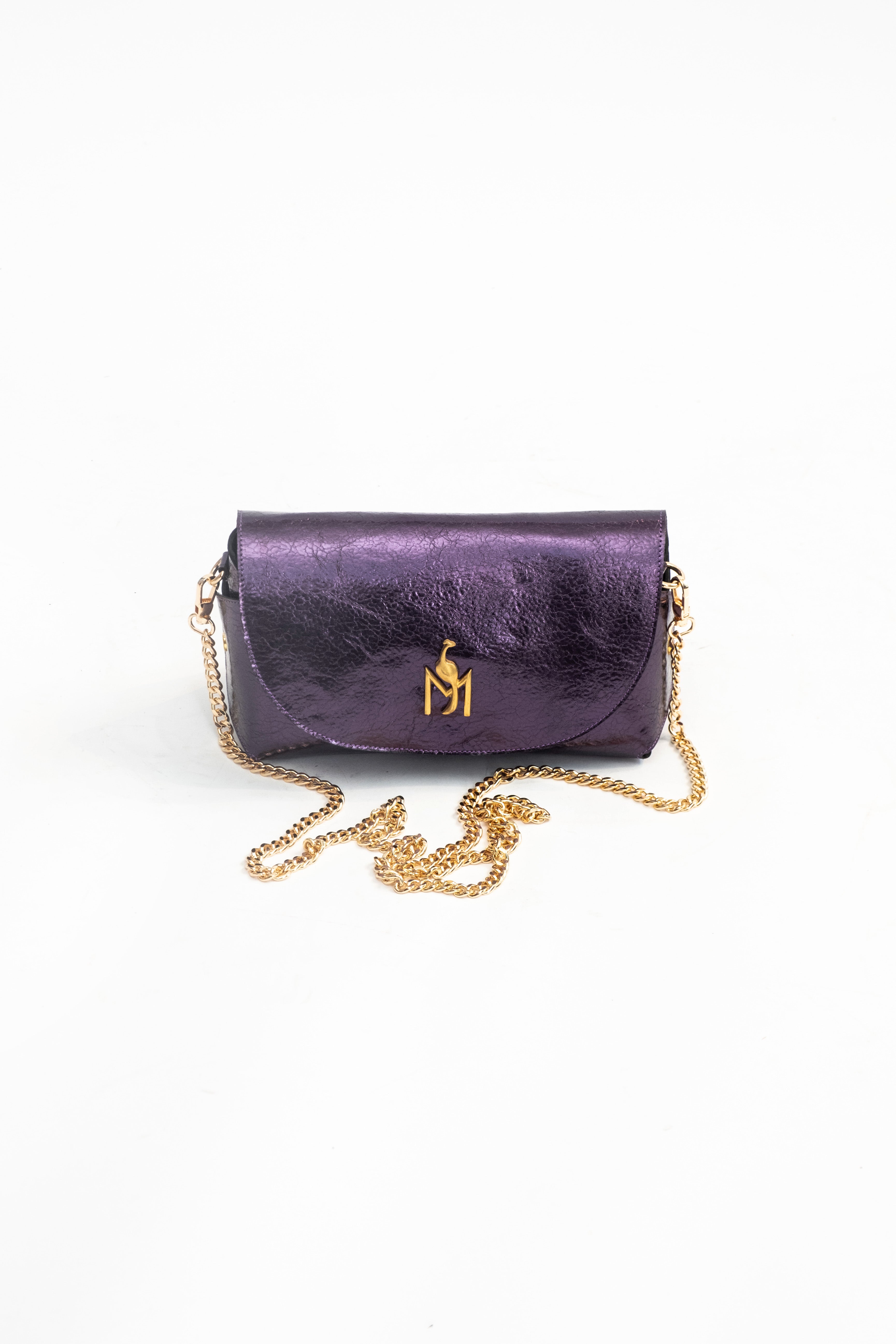 Handmade Bag Metallic Purple