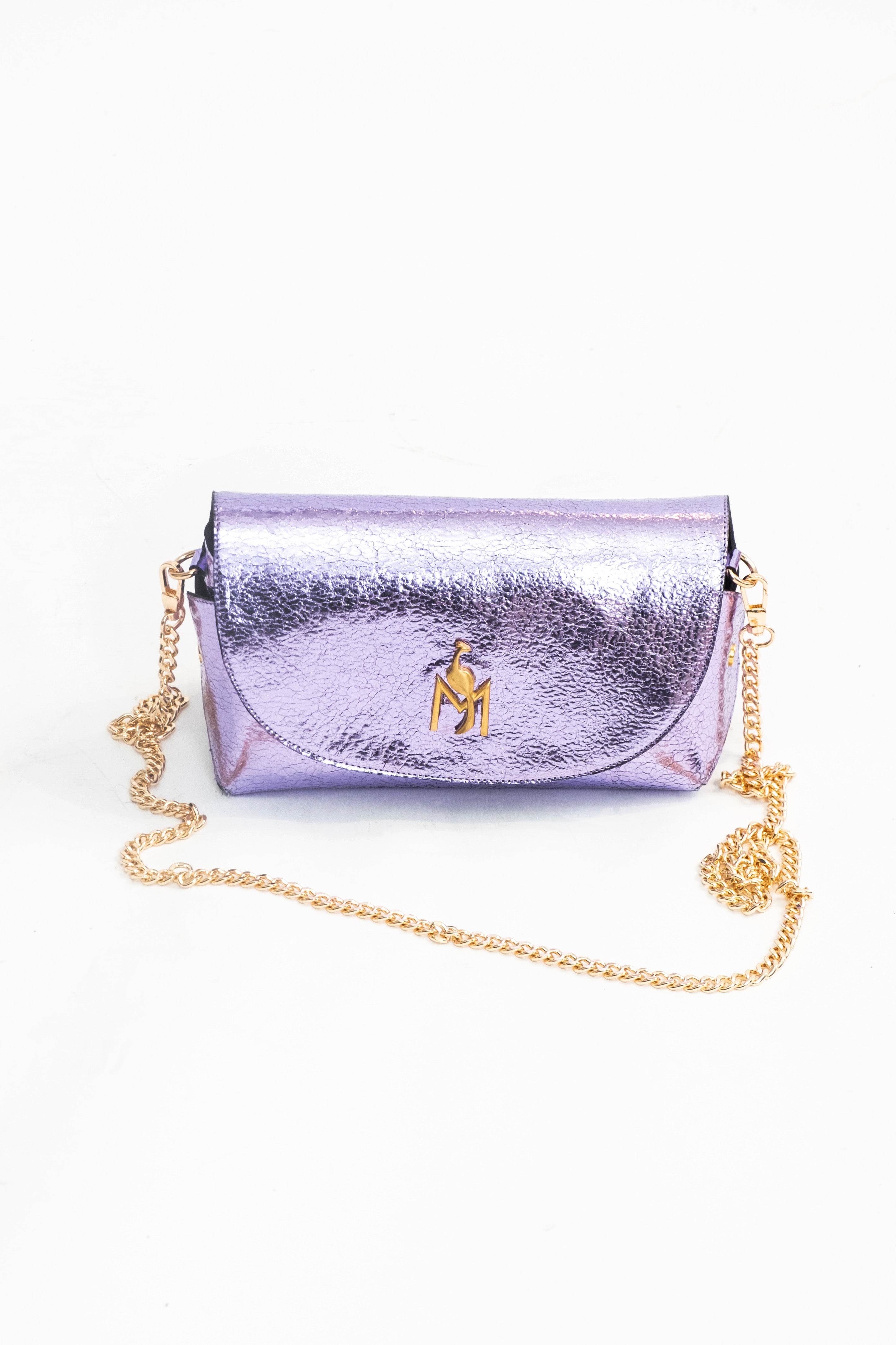 Handmade Bag Metallic Purple