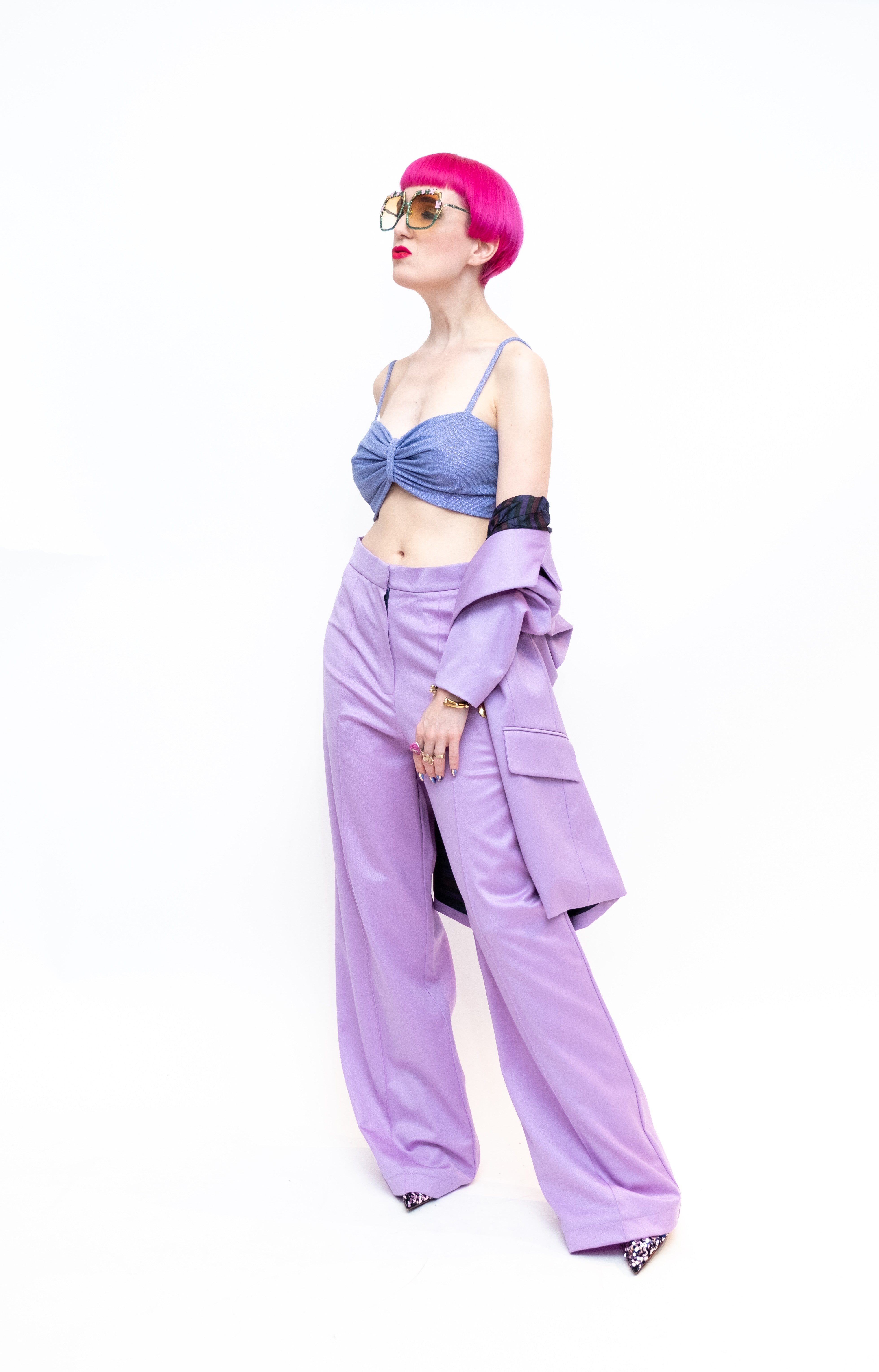 Suit Purple Wide Leg