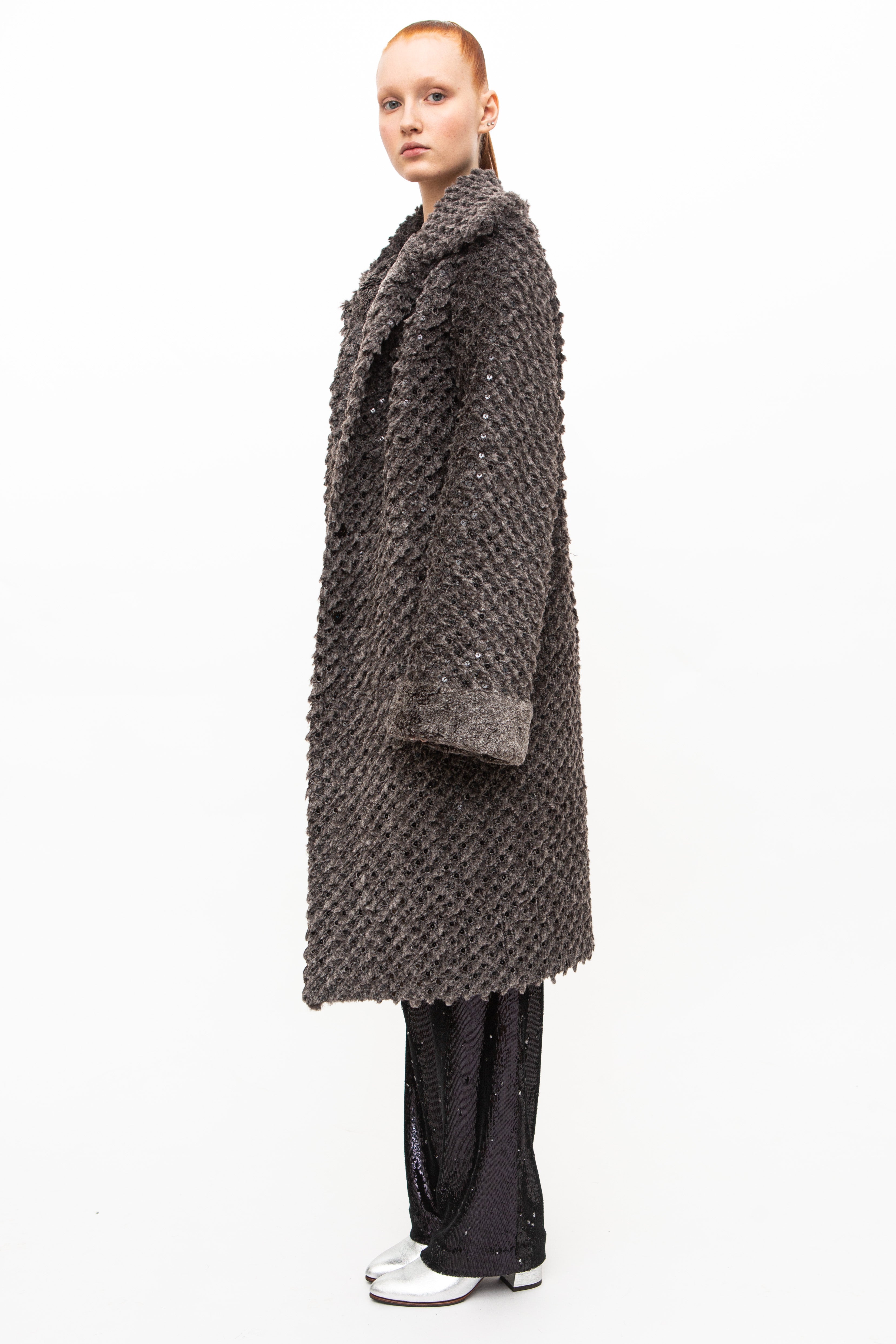 Coat Sequins Grey Limited