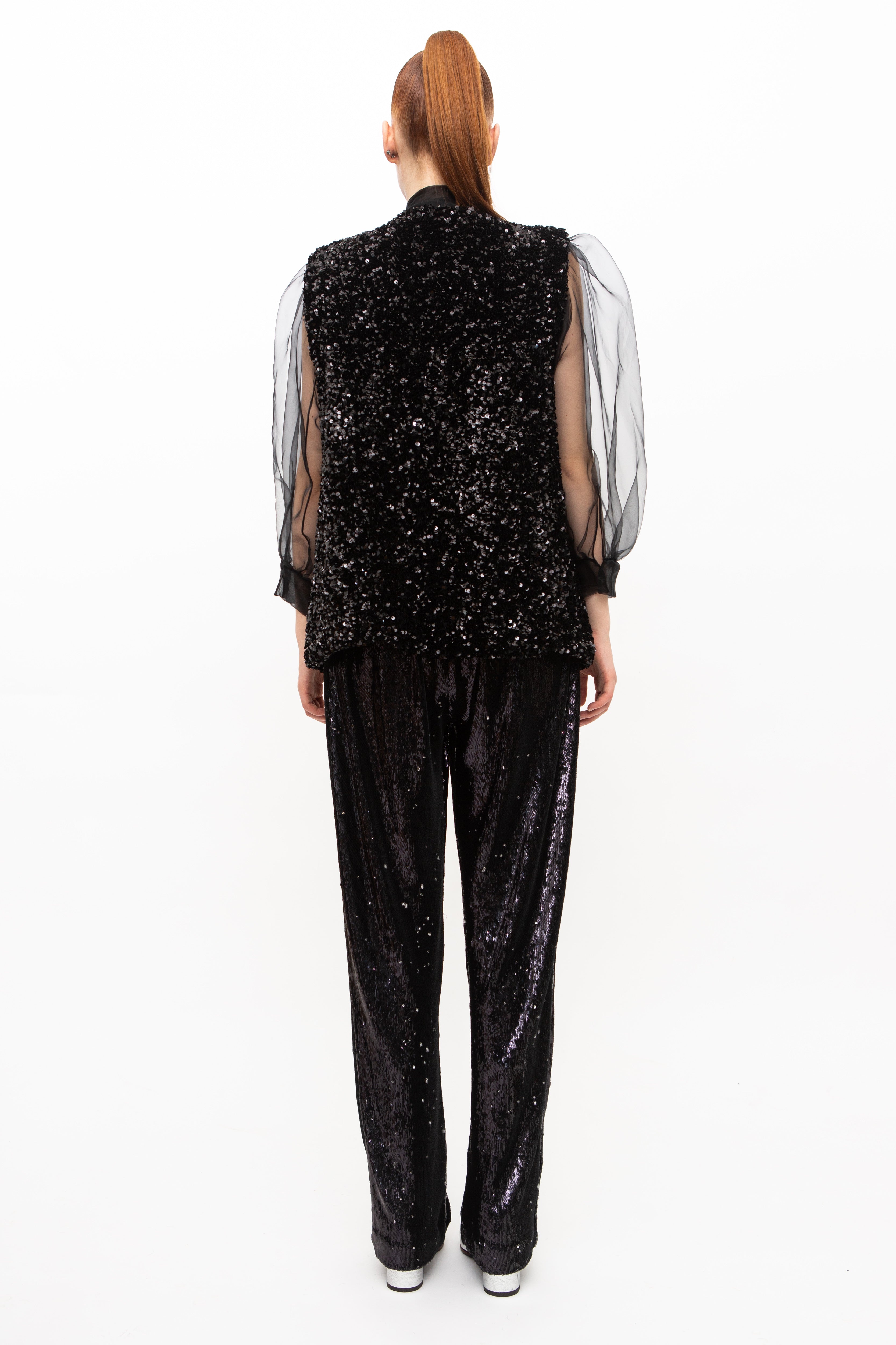 Vest Sequins Black