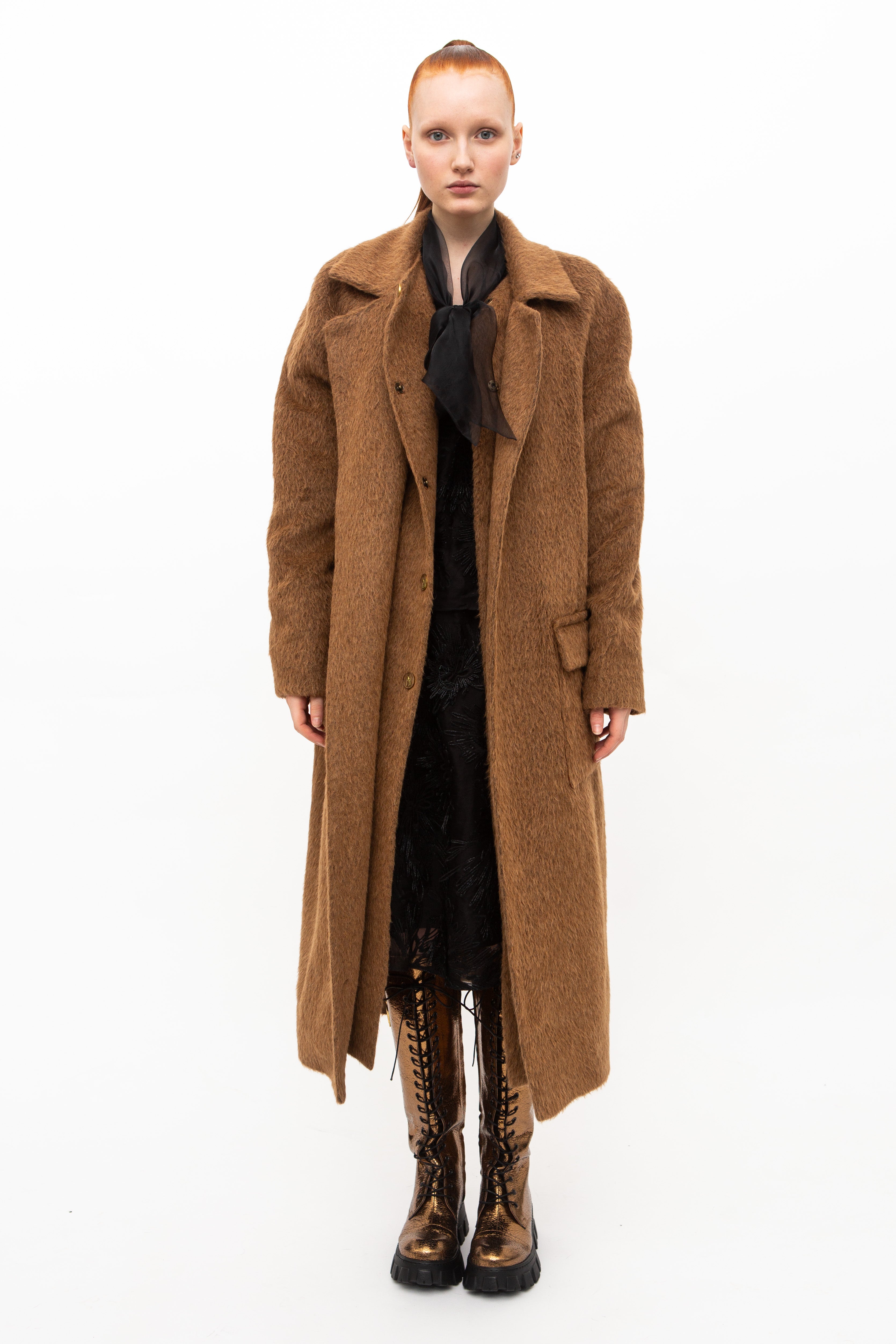 Coat Wool Brown - GFC Milan