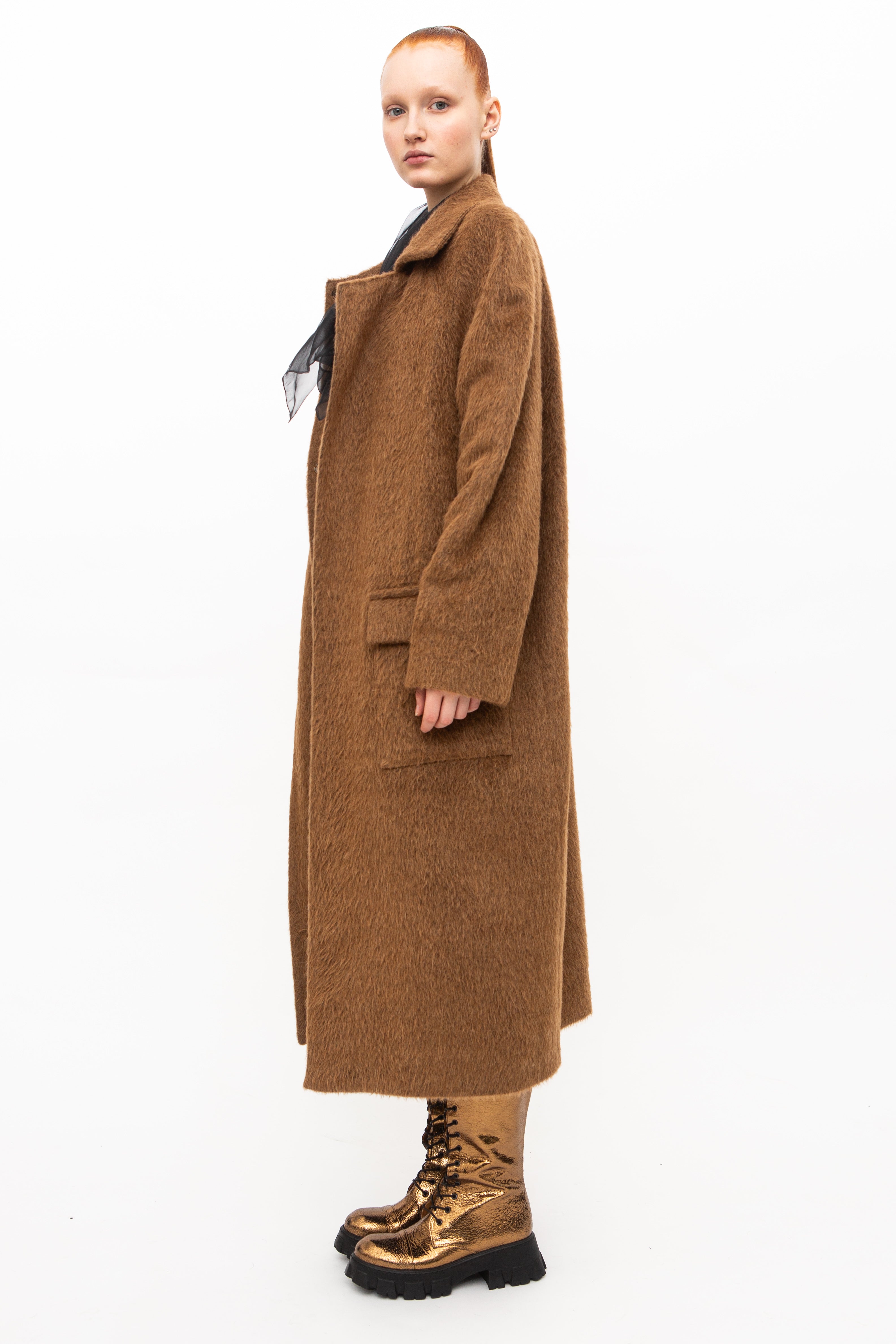 Coat Wool Brown - GFC Milan