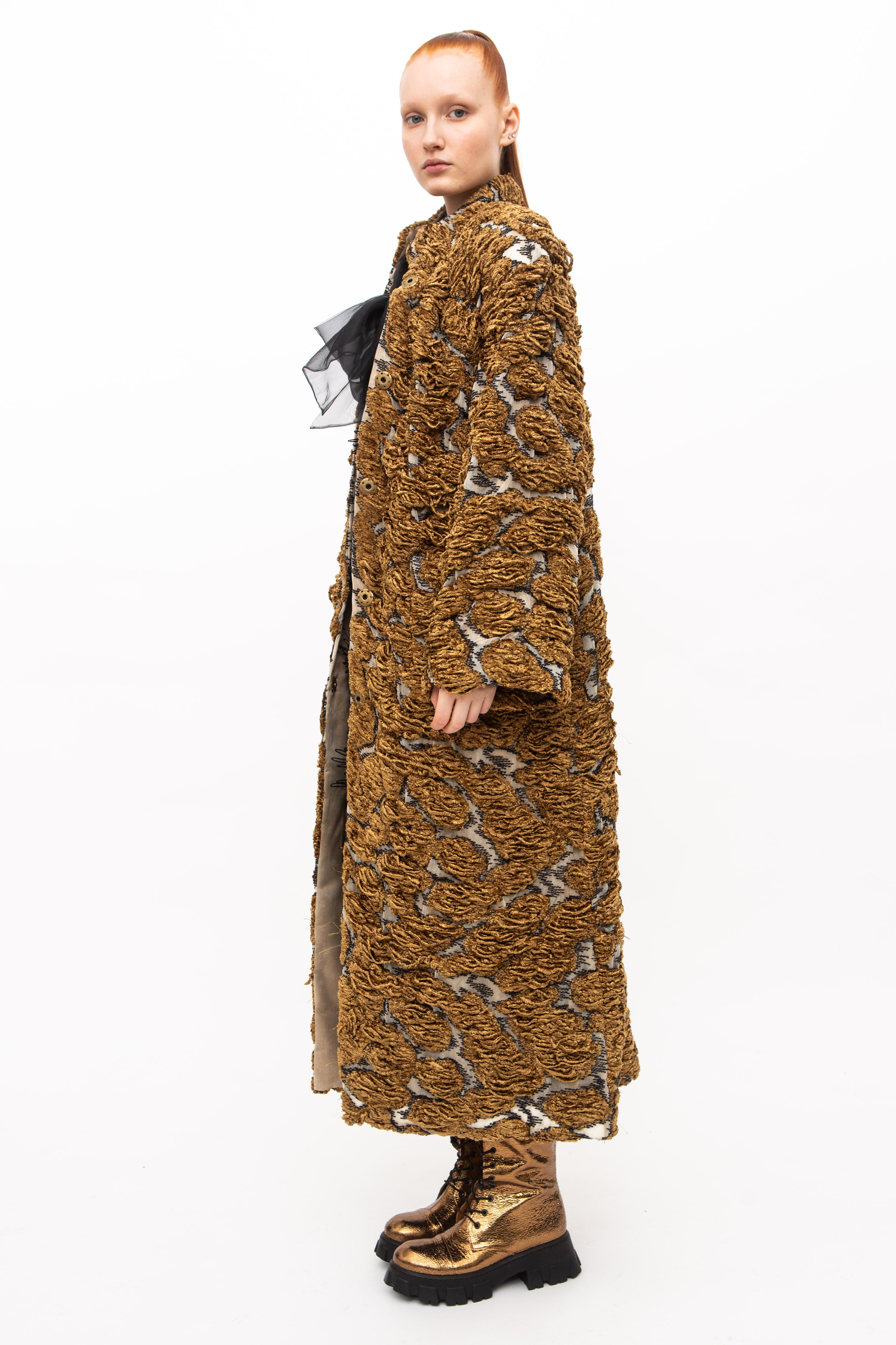 Coat Embroidery Brown- GFC Milan