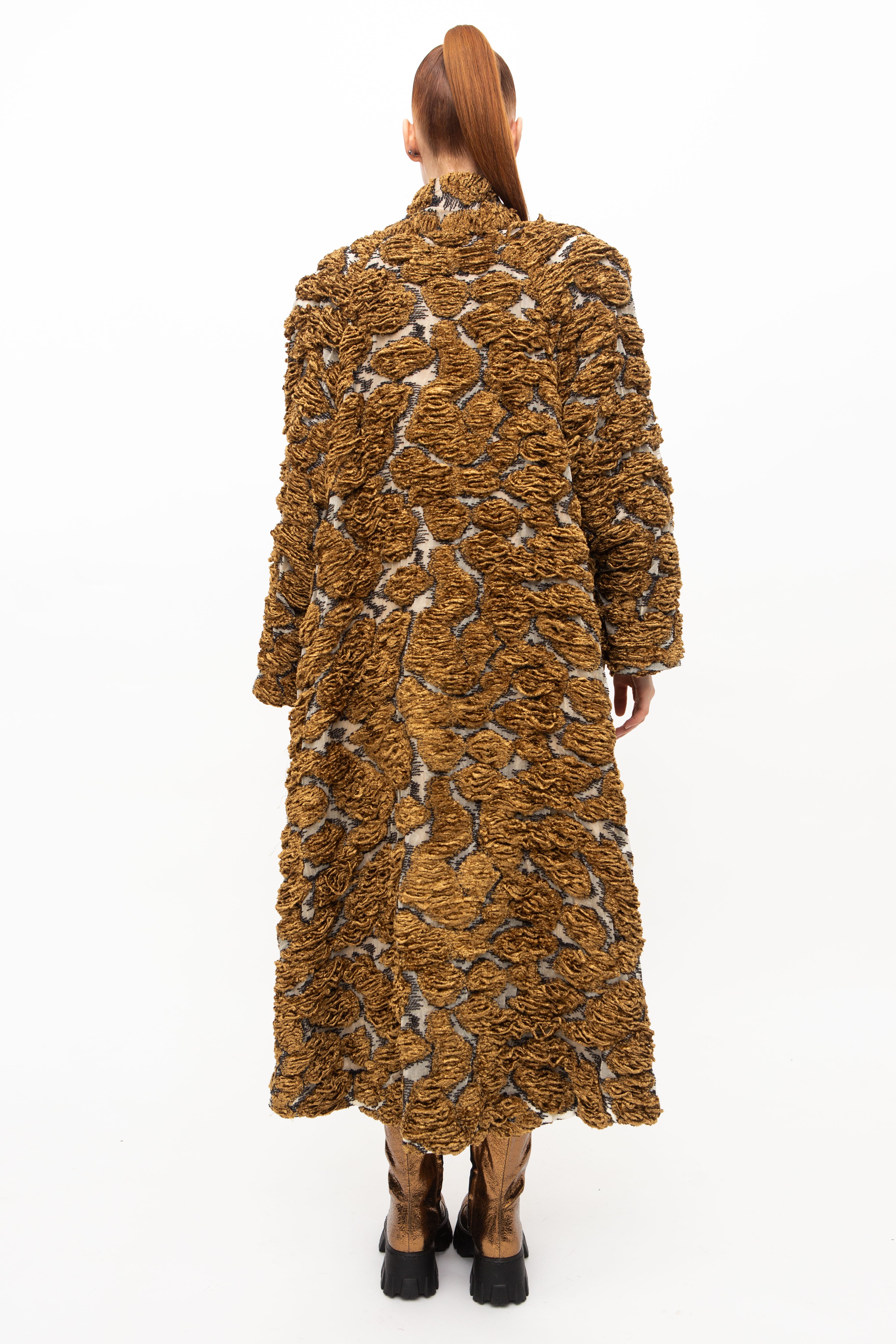 Coat Embroidery Brown- GFC Milan