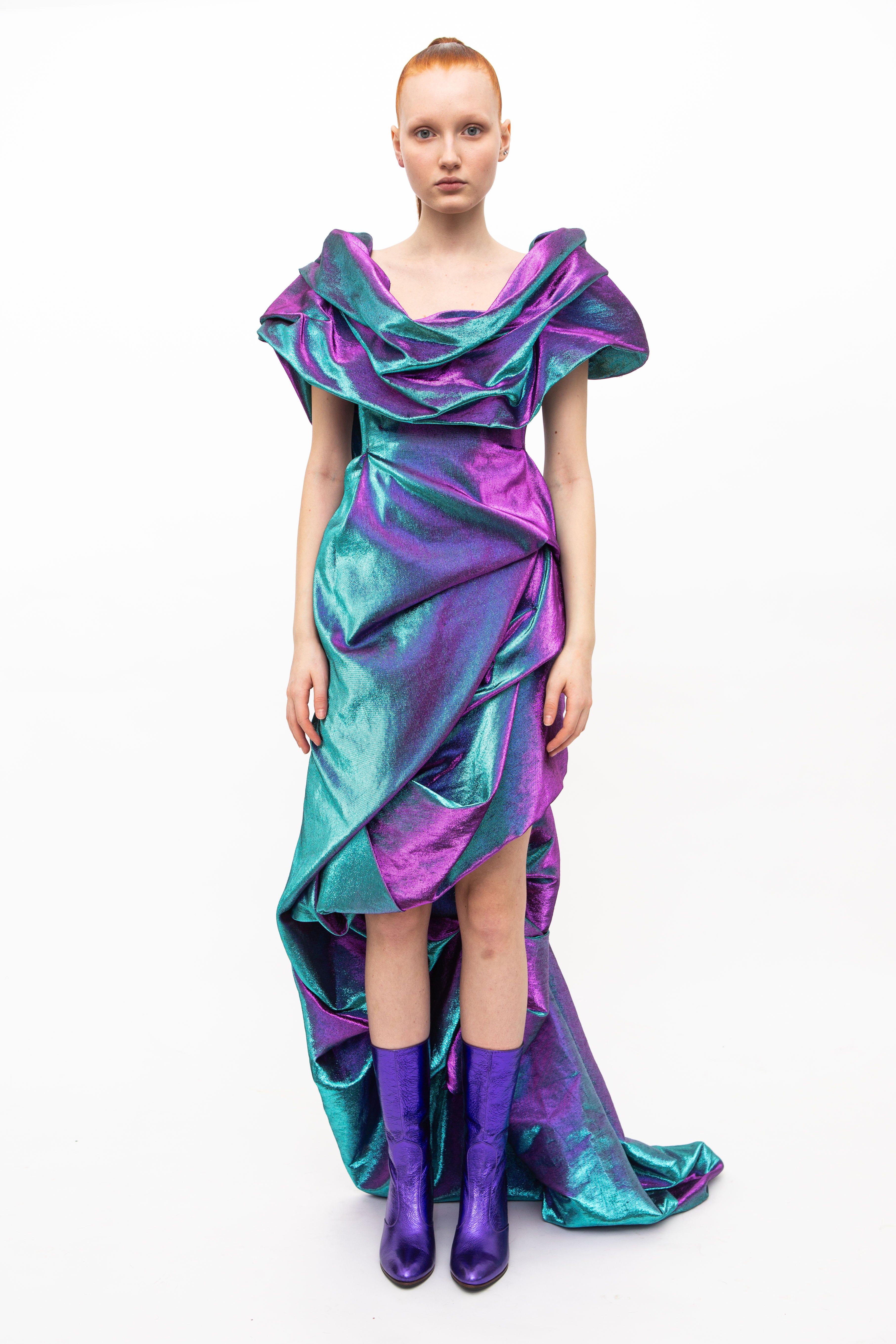 Dress Two Toned Purple