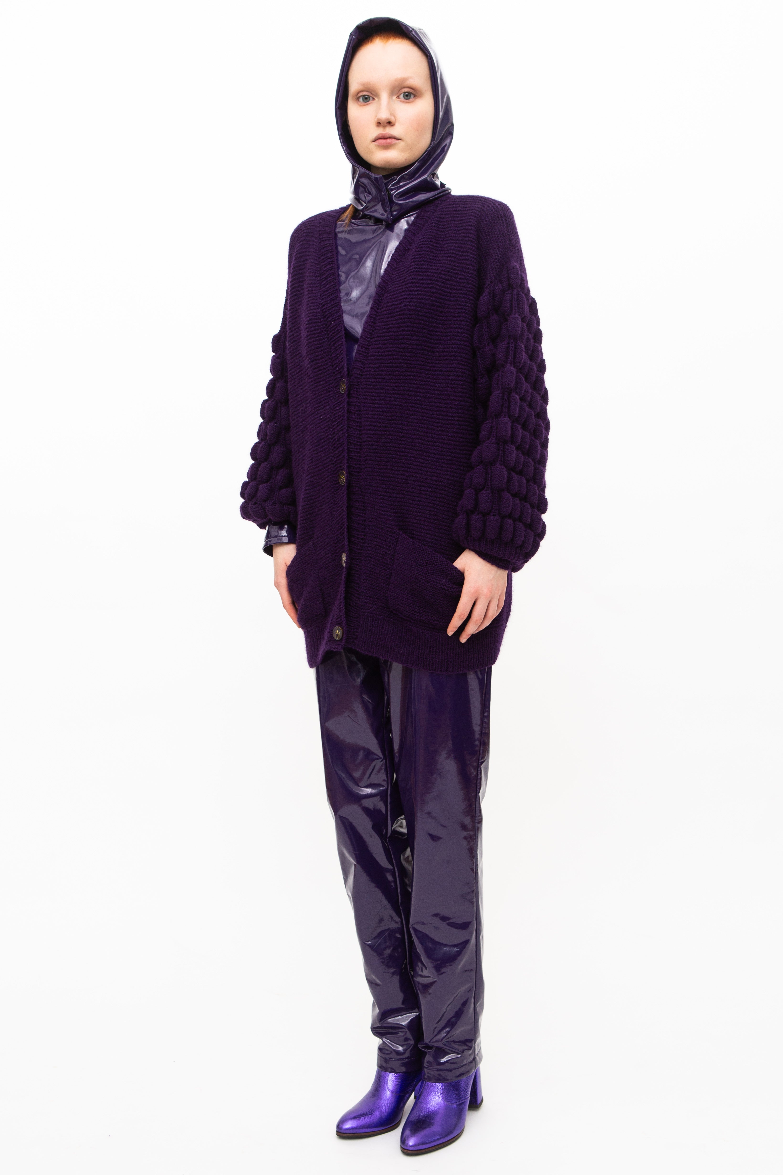 Handmade Cardigan Plum