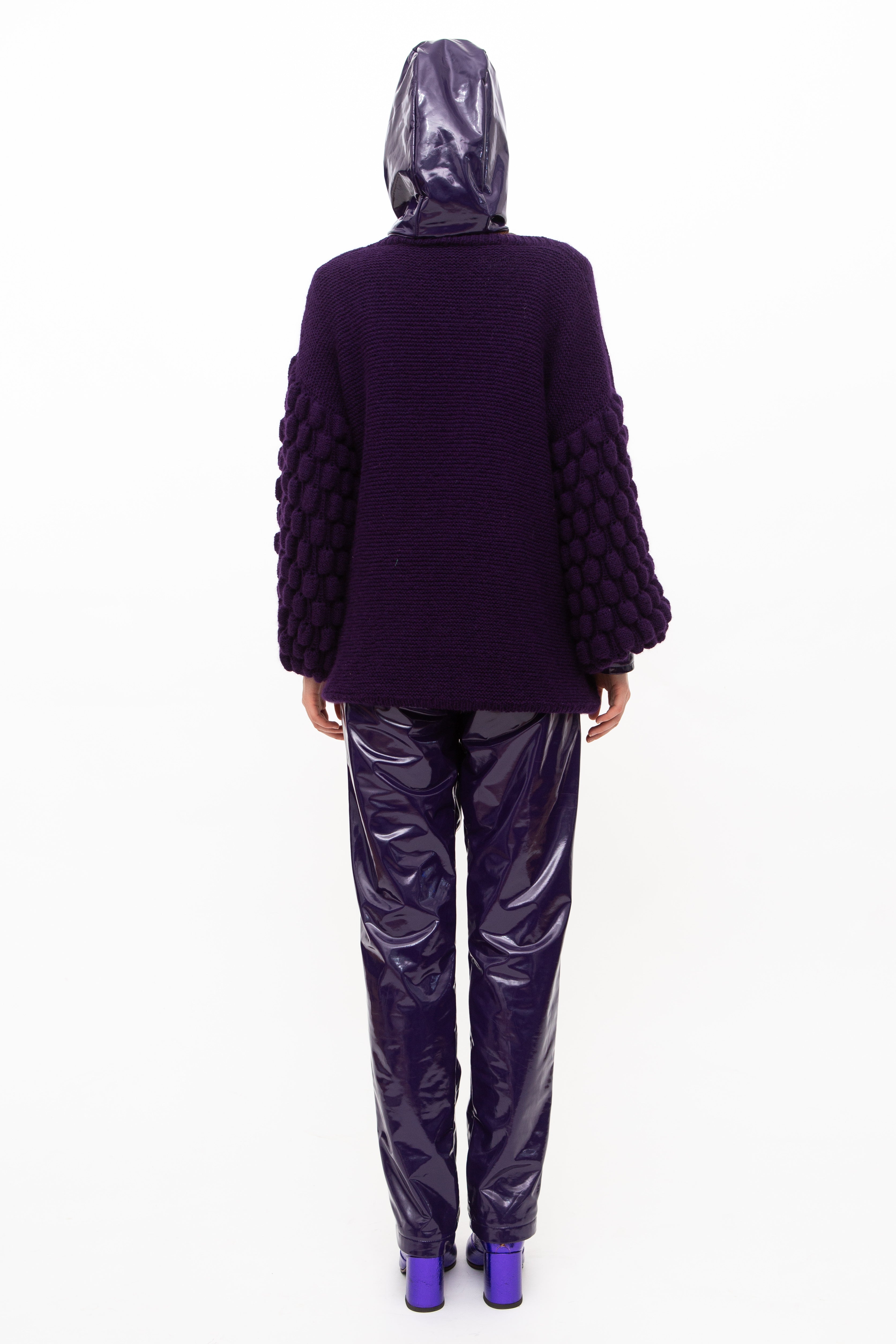 Handmade Cardigan Plum