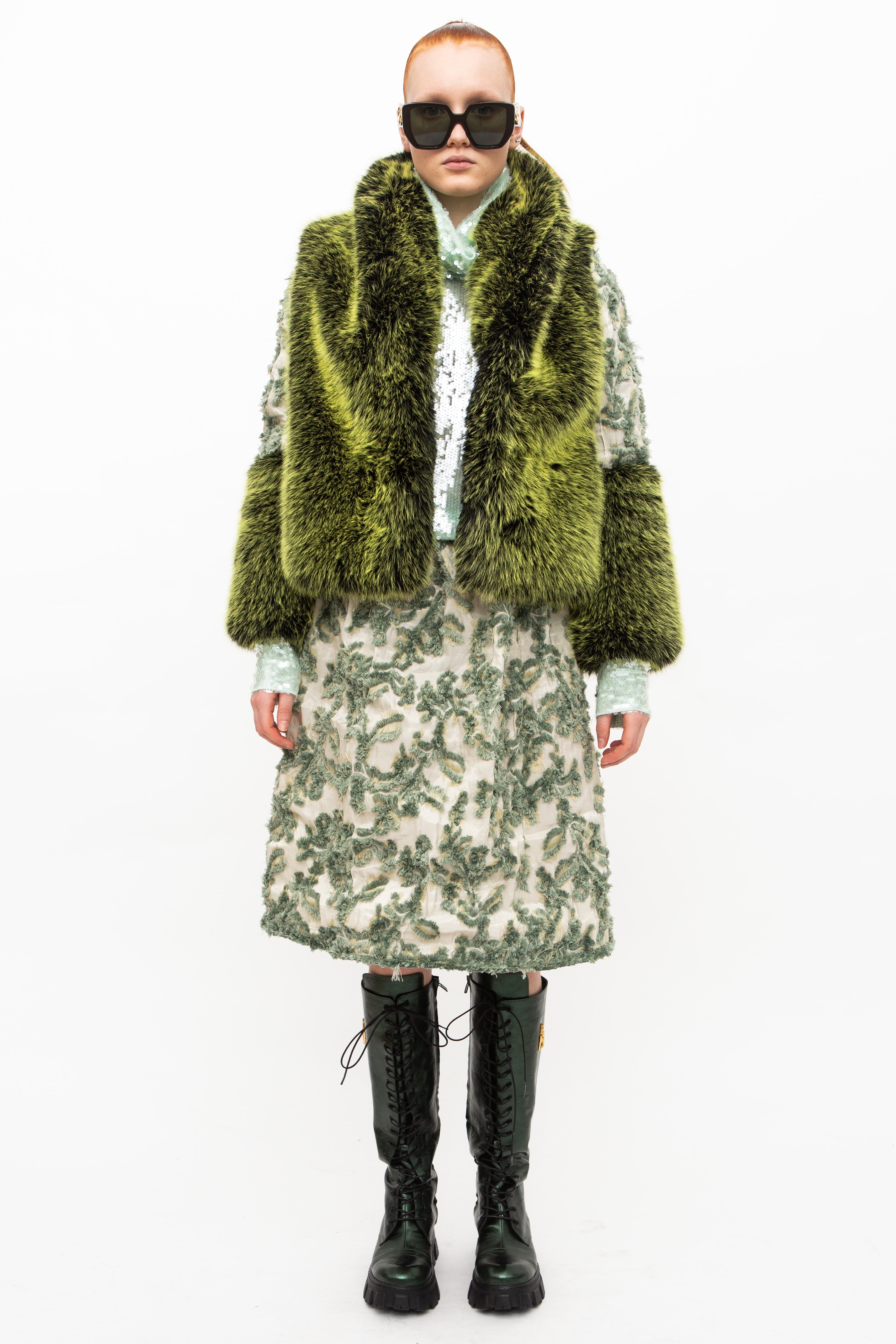 Jacket Embroidery Green Unique