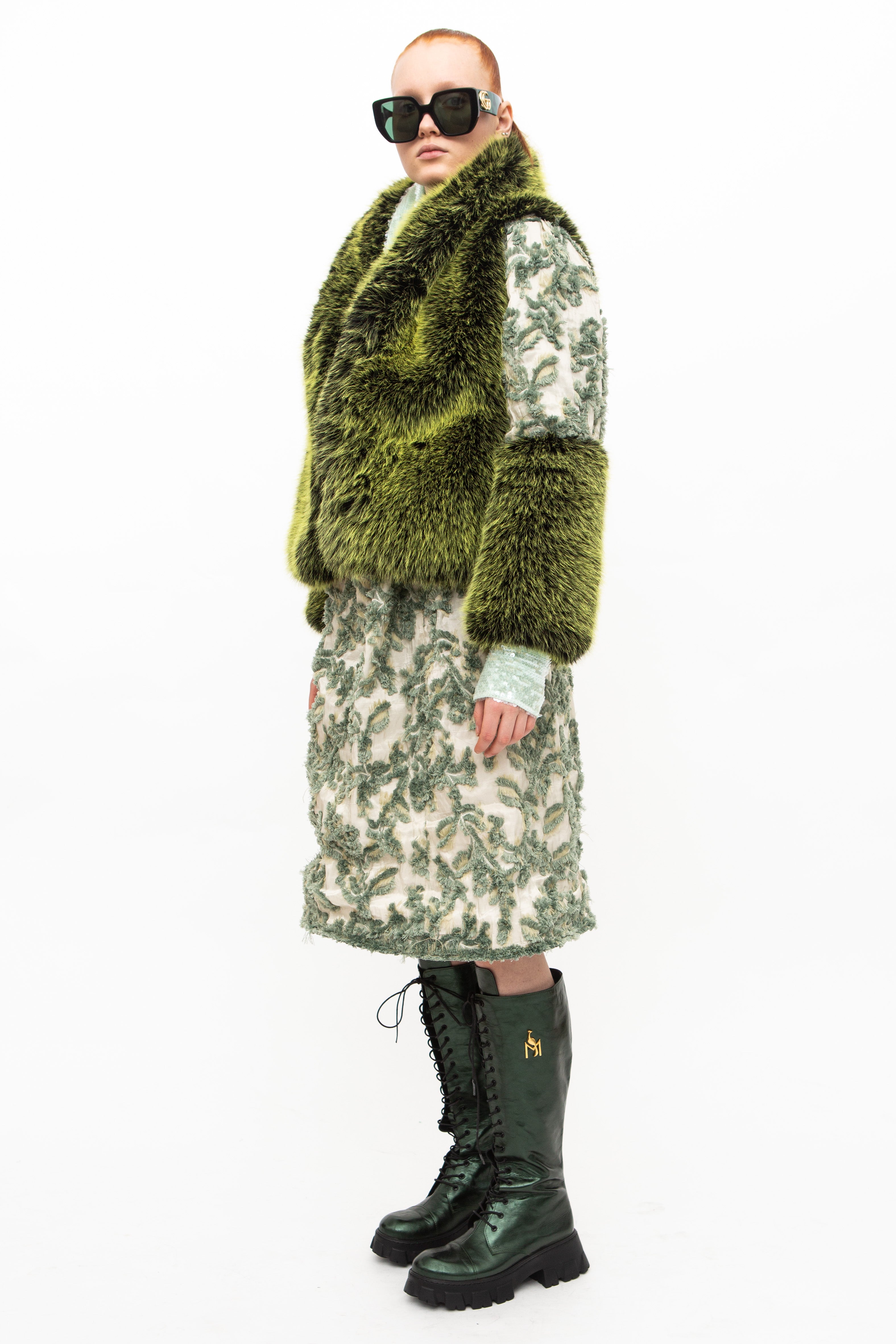 Jacket Embroidery Green Unique