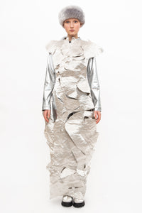 Overcoat Metallic Silver "Frozen Lake – St. Moritz" Fashion Show