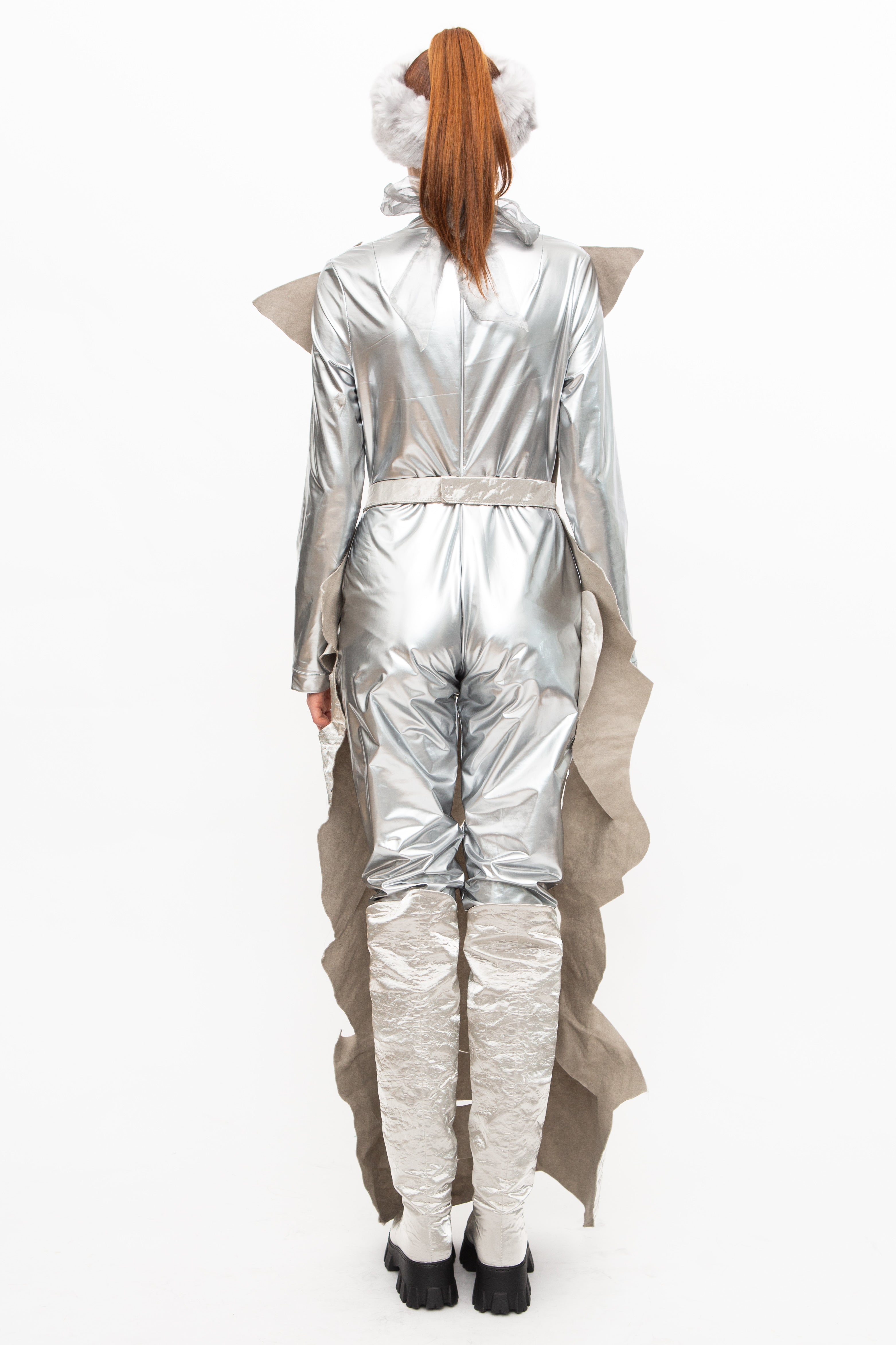 Overcoat Metallic Silver "Frozen Lake – St. Moritz" Fashion Show