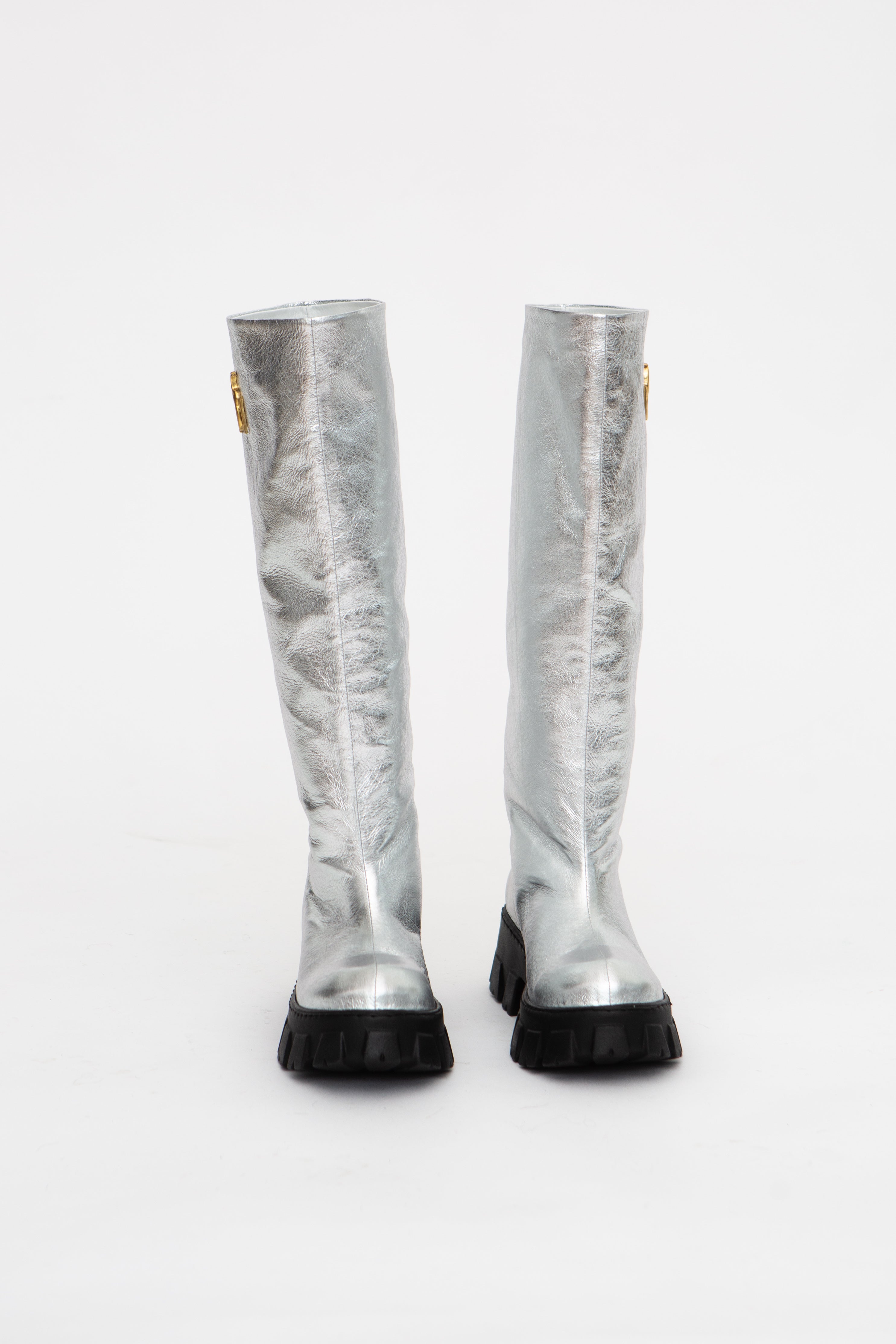 Handmade Boots Silver Logo