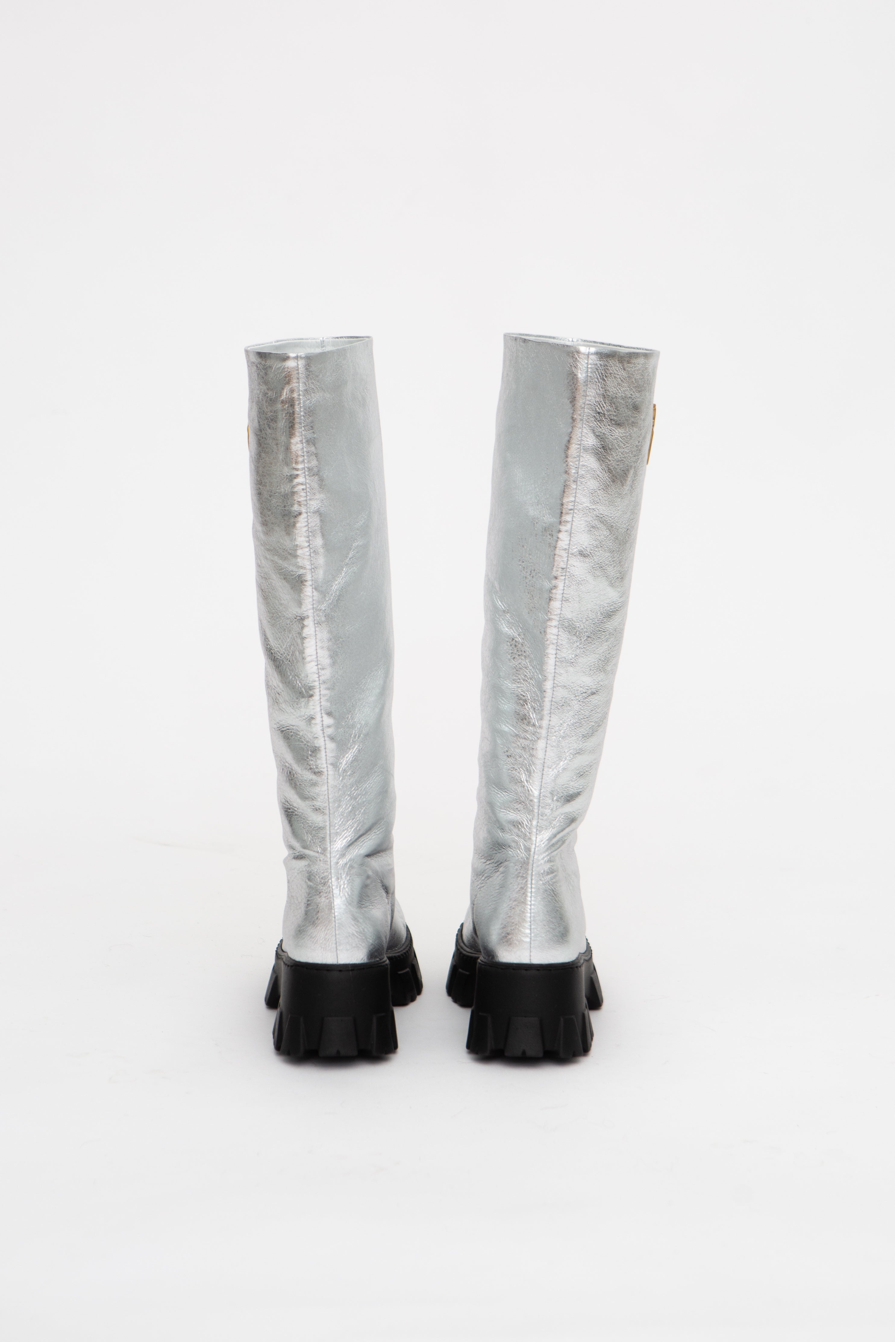 Handmade Boots Silver Logo
