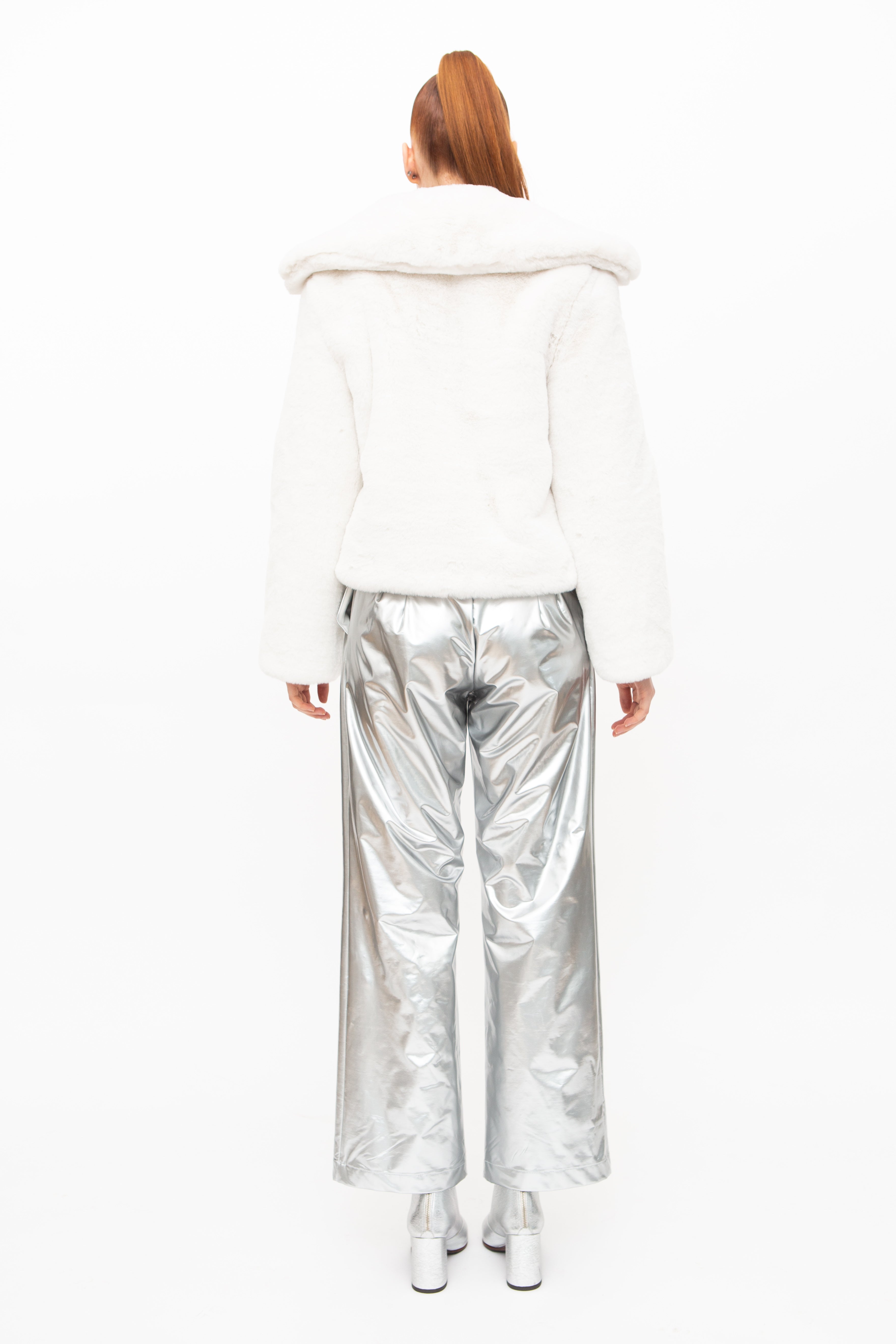 Pants Metallic Silver