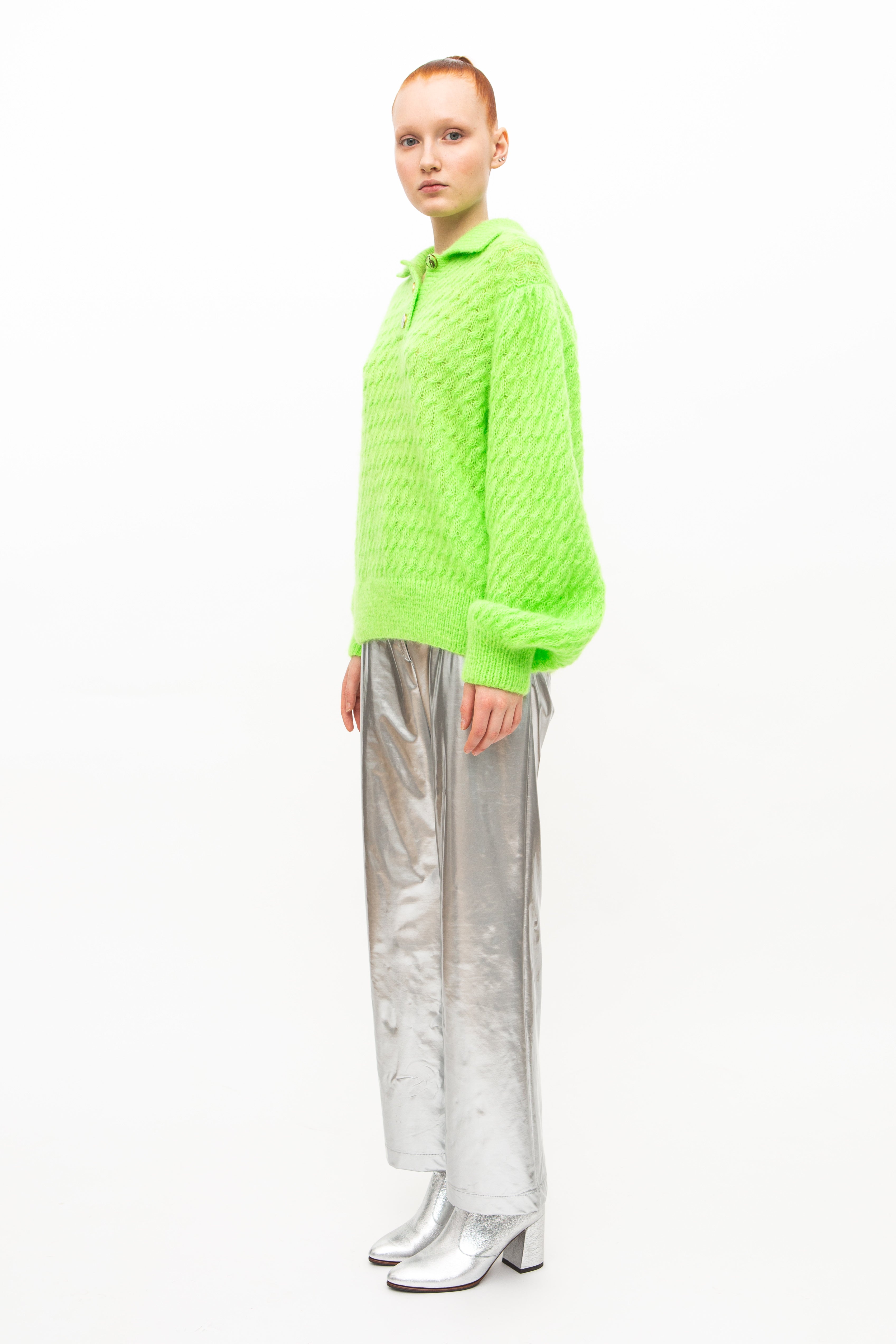 Handmade Pullover Neon Green