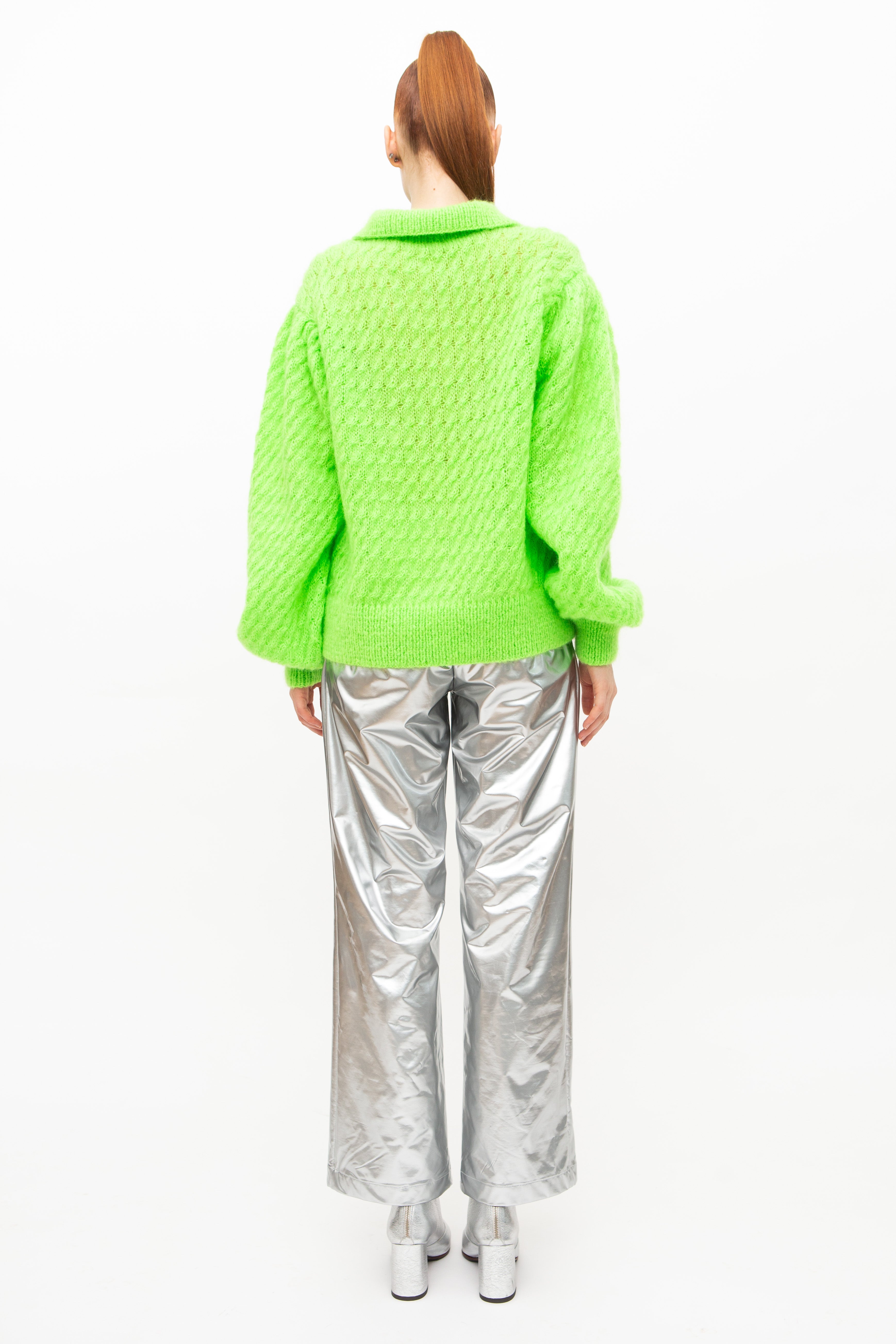 Handmade Pullover Neon Green