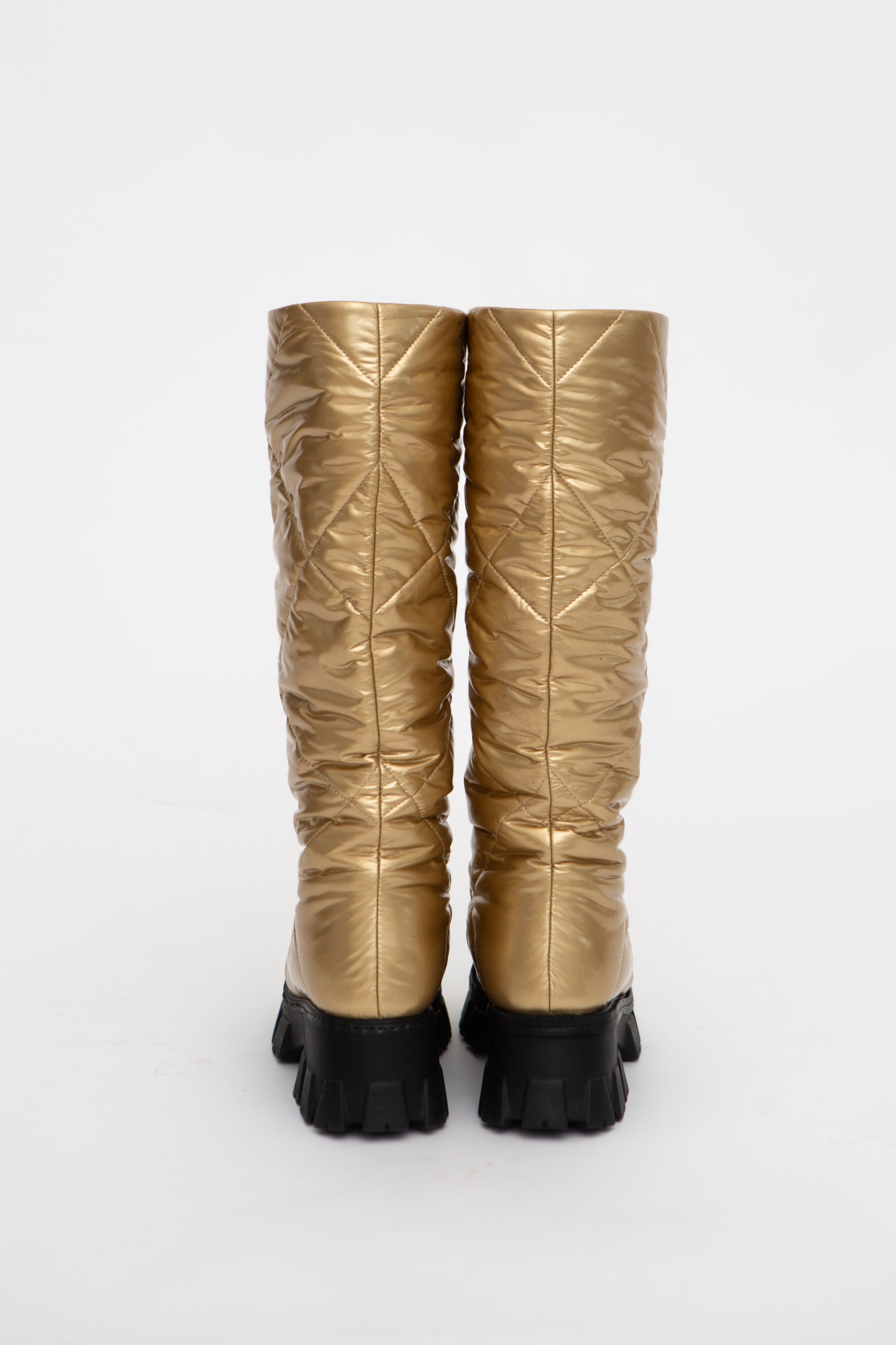 Handmade Boots Padded Gold