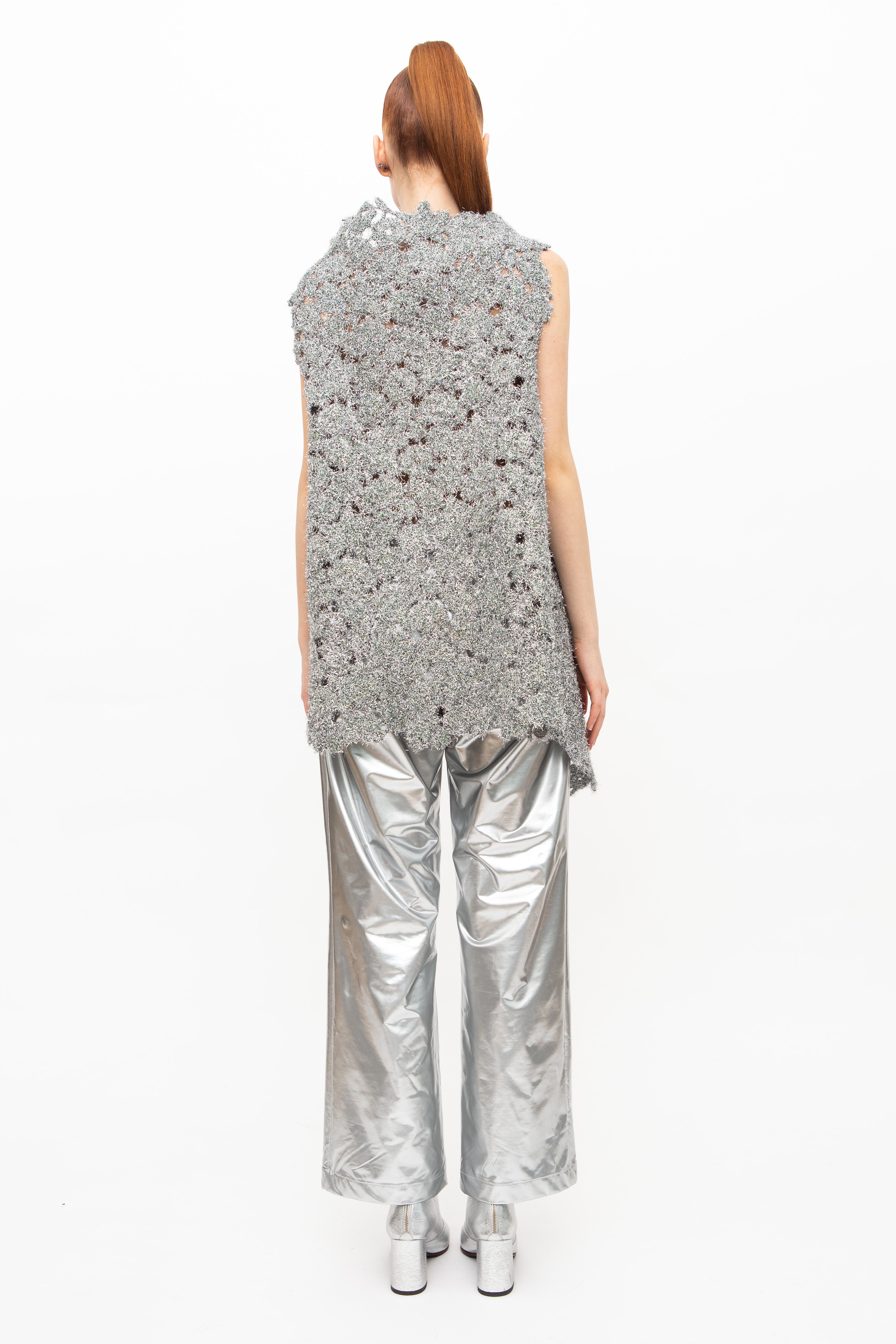 Vest Embroidery Silver Unique