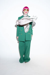 Green Suit Wide Fit