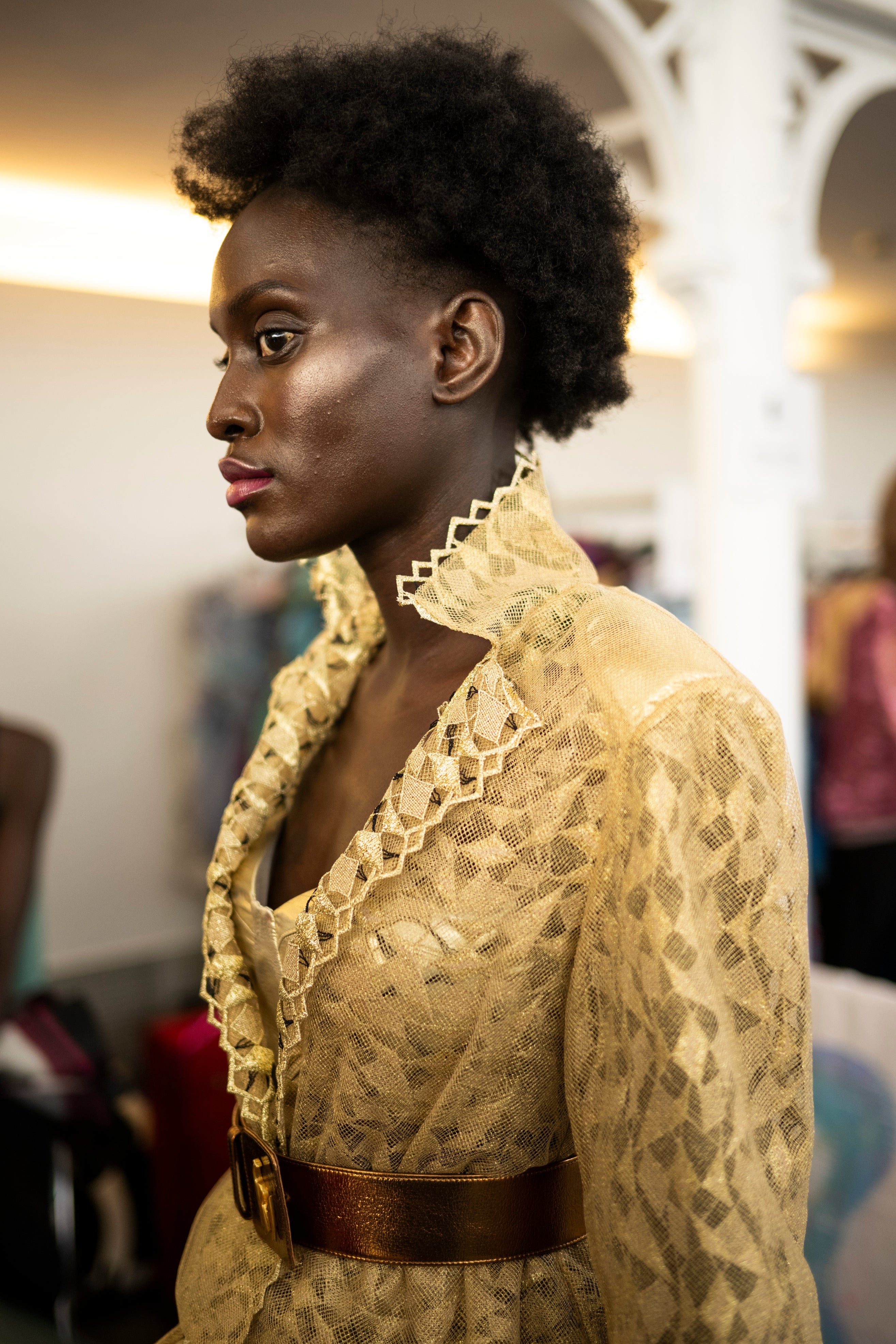 Blazer and Skirt Gold Runway Paris