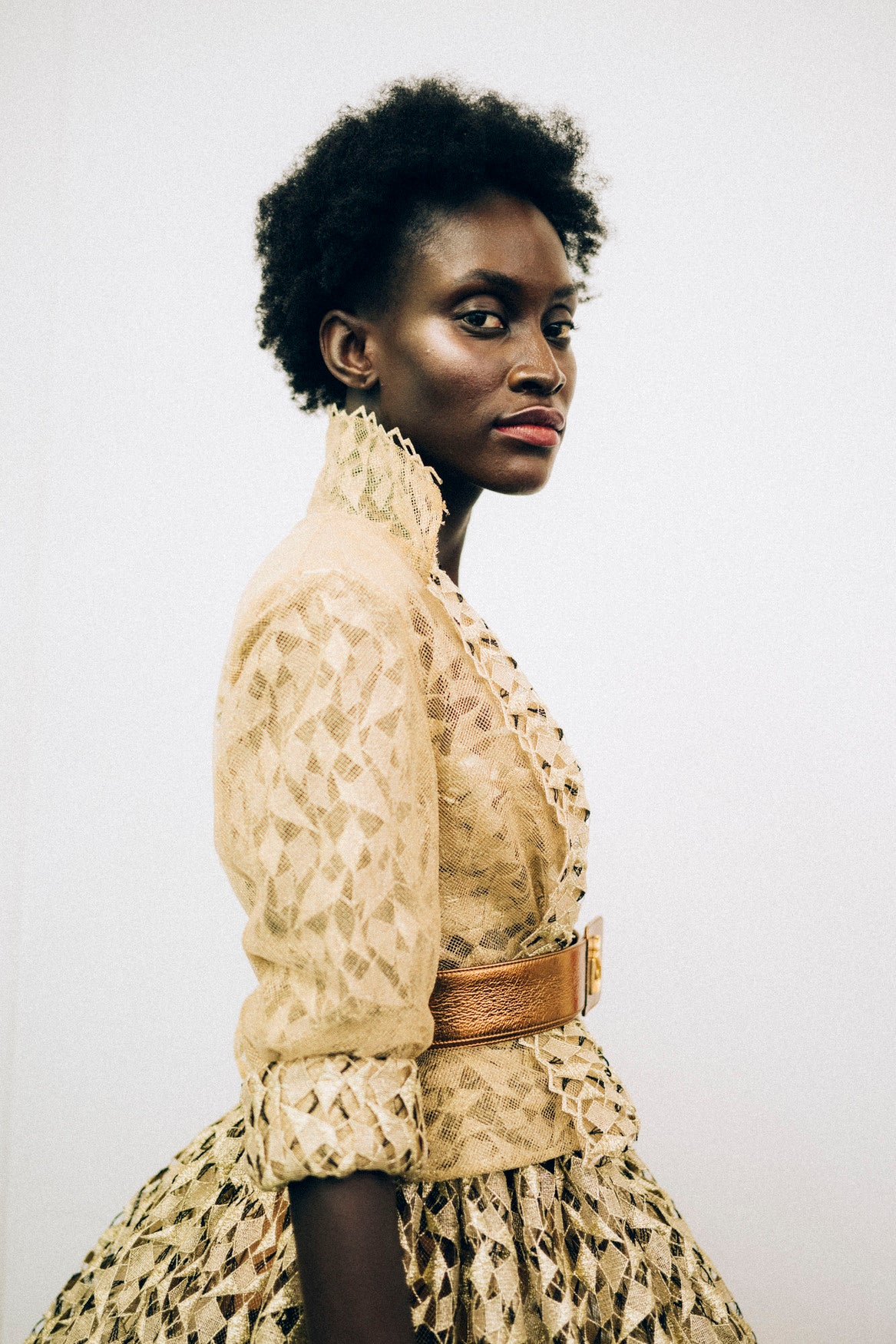 Blazer and Skirt Gold Runway Paris