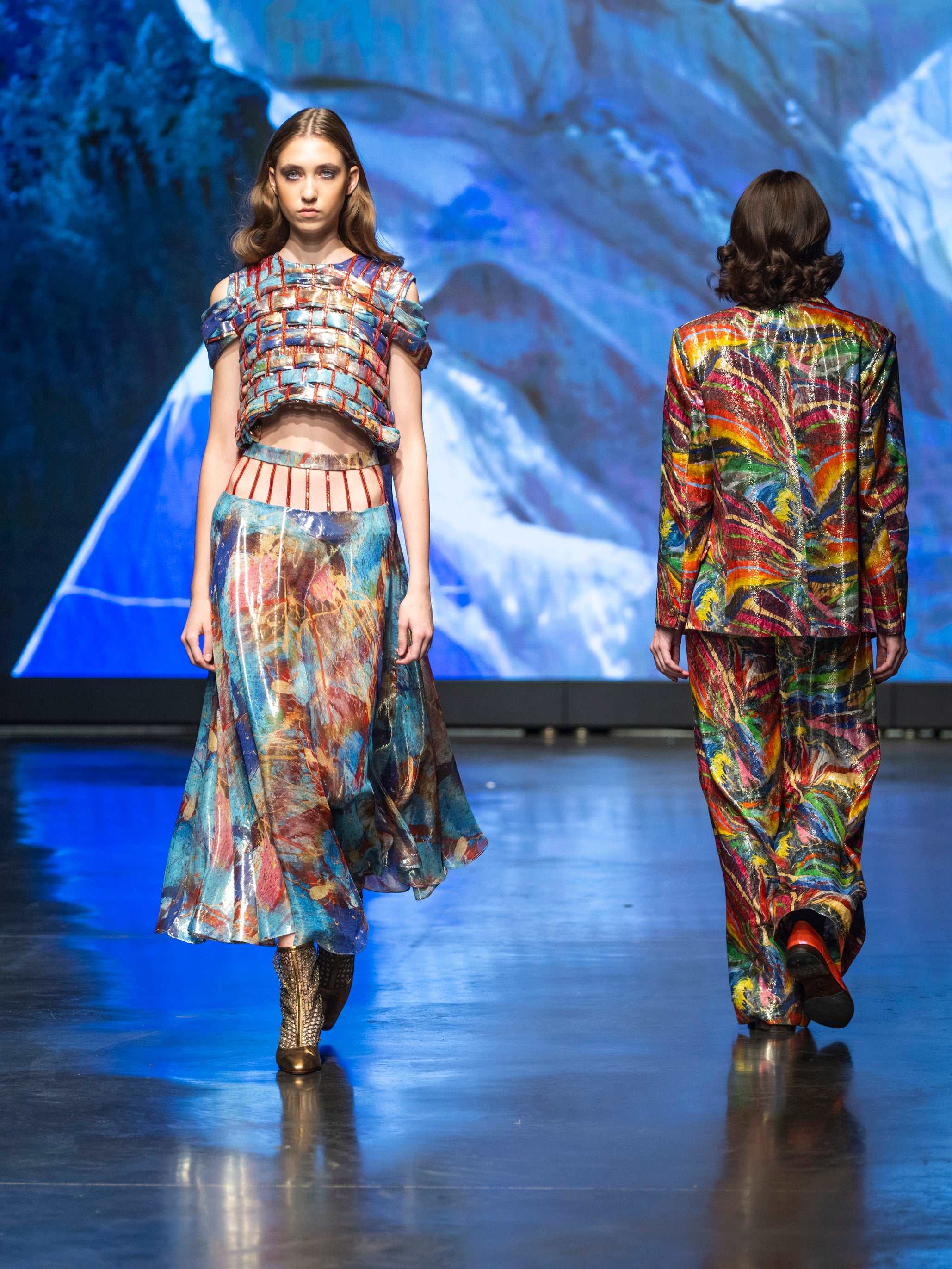 Top and Skirt Silk Runway Paris
