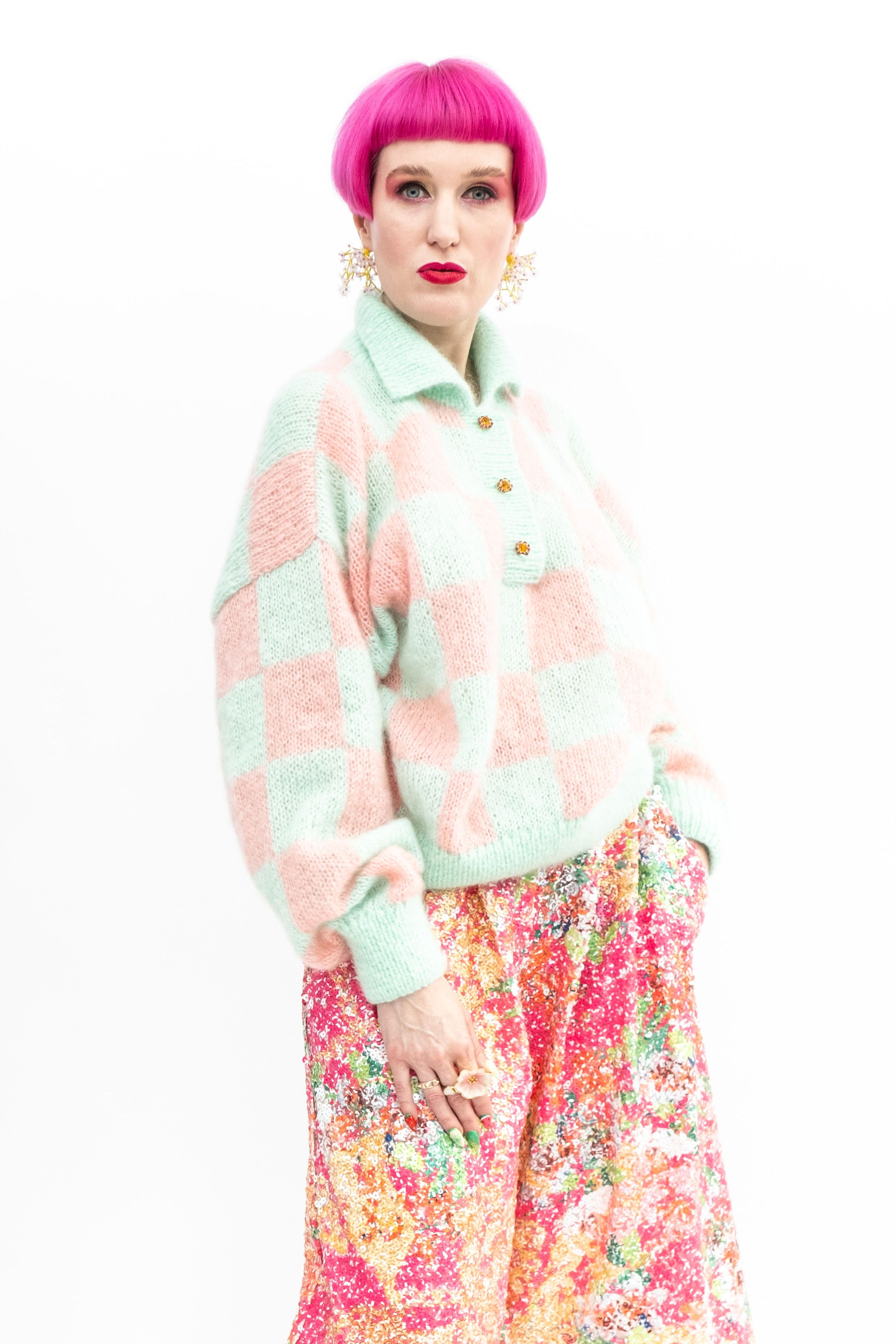 Handmade Pullover Check