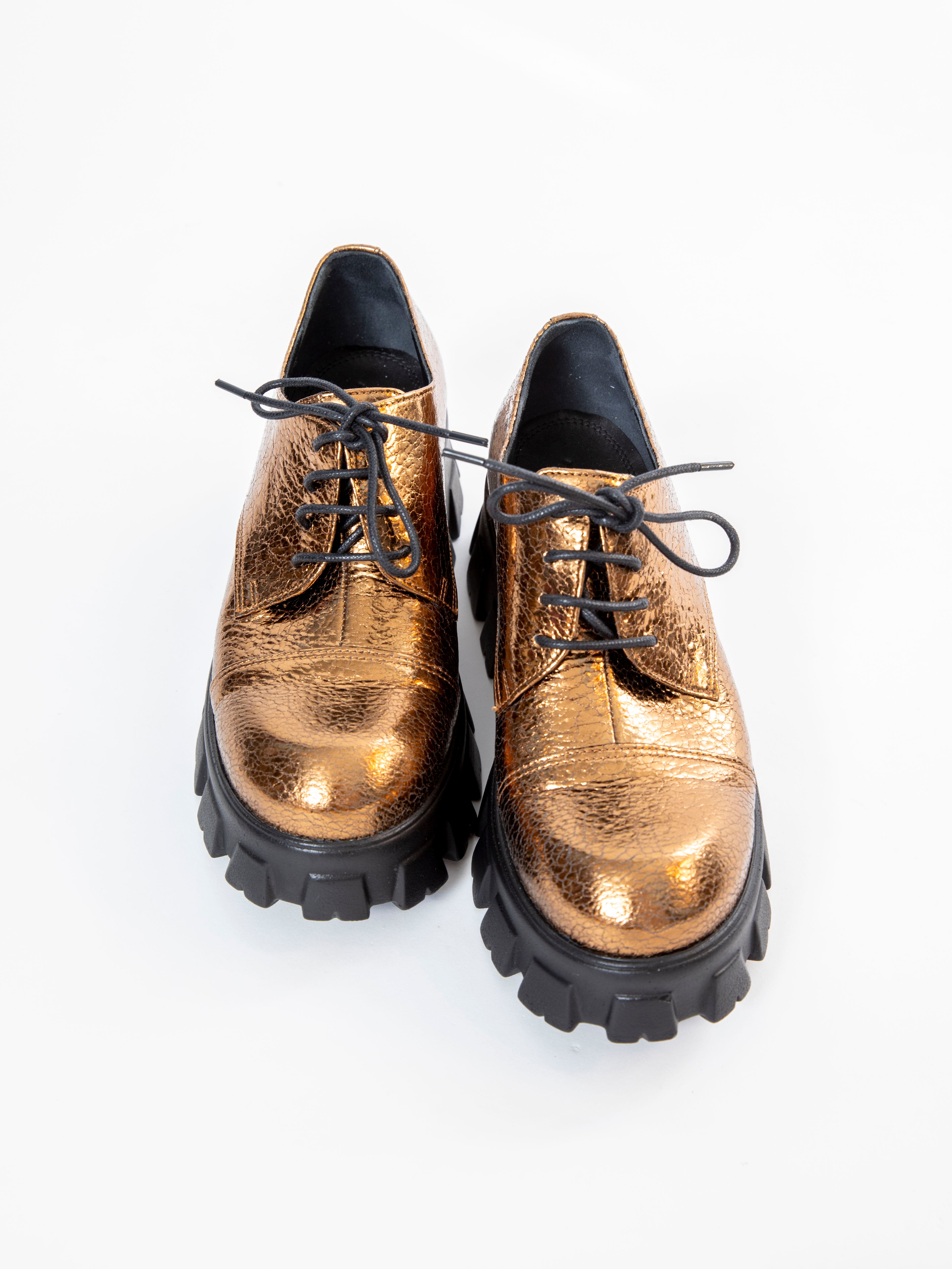 Handmade Derby Metallic Gold