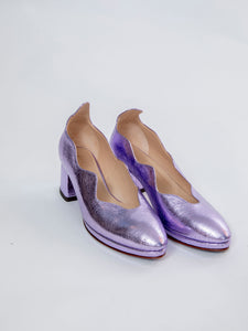 Handmade Pumps Metallic Purple
