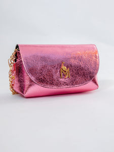 Handmade Bag Metallic Light Pink