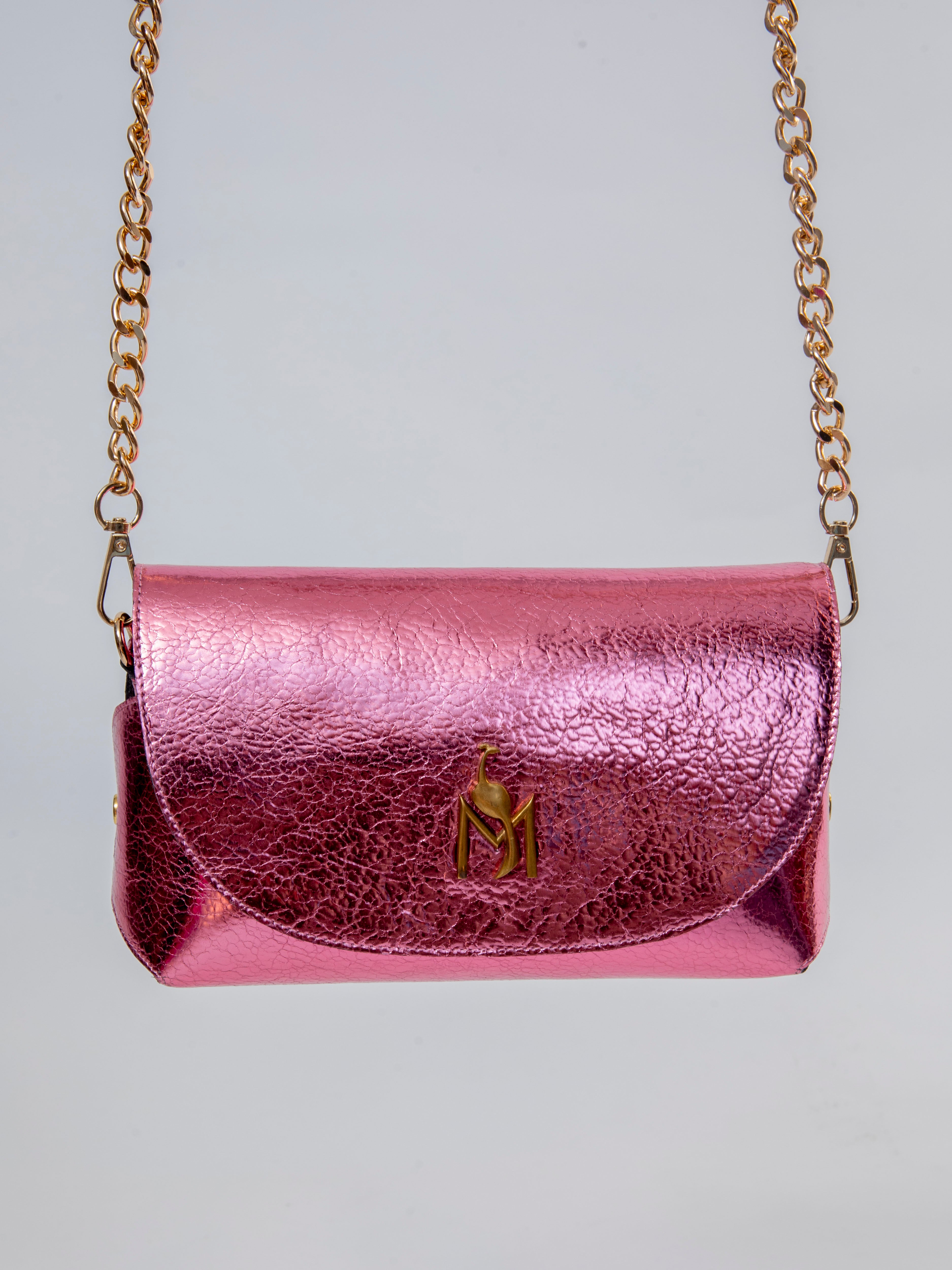 Handmade Bag Metallic Light Pink