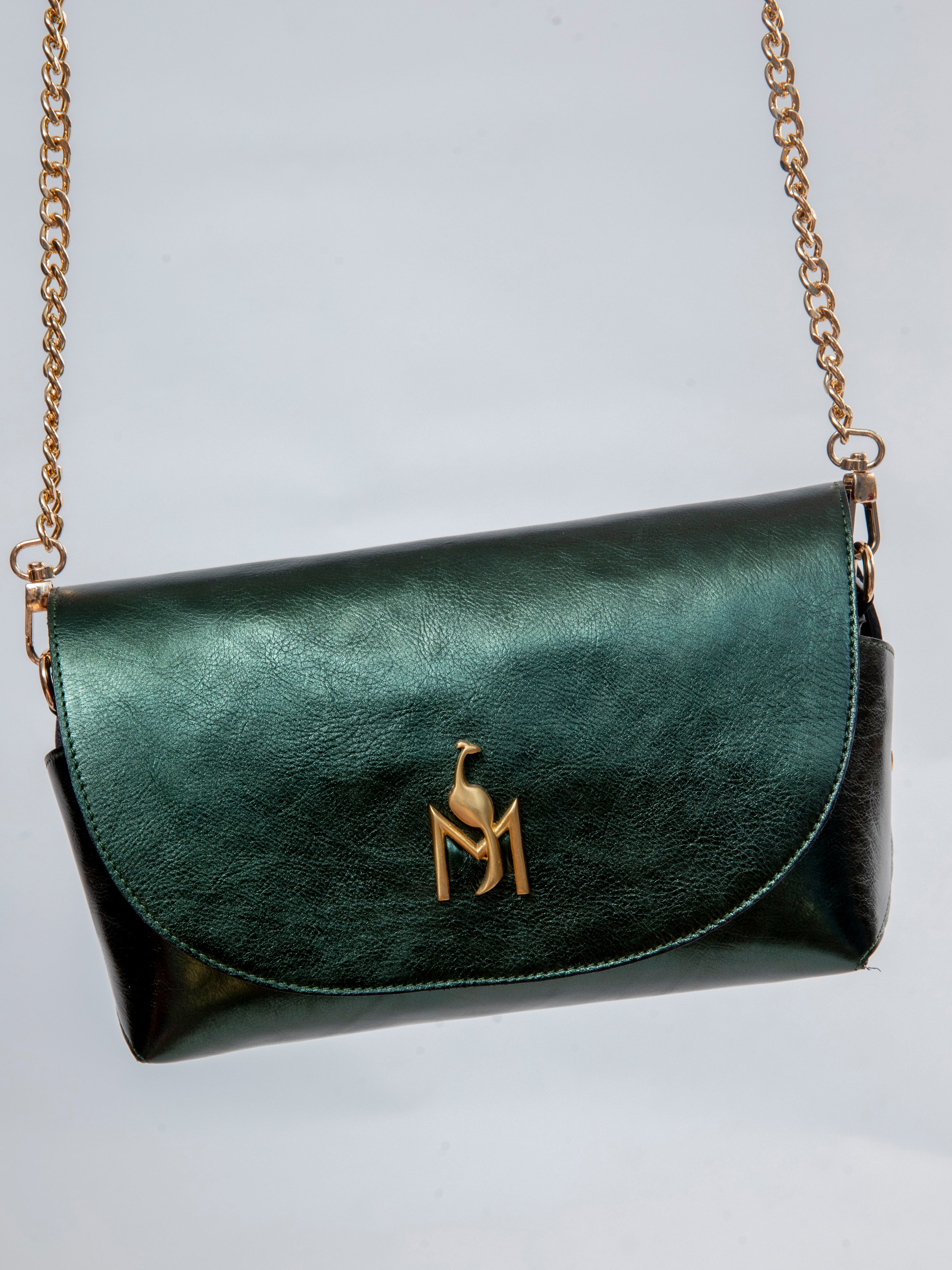 Handmade Bag Metallic Green