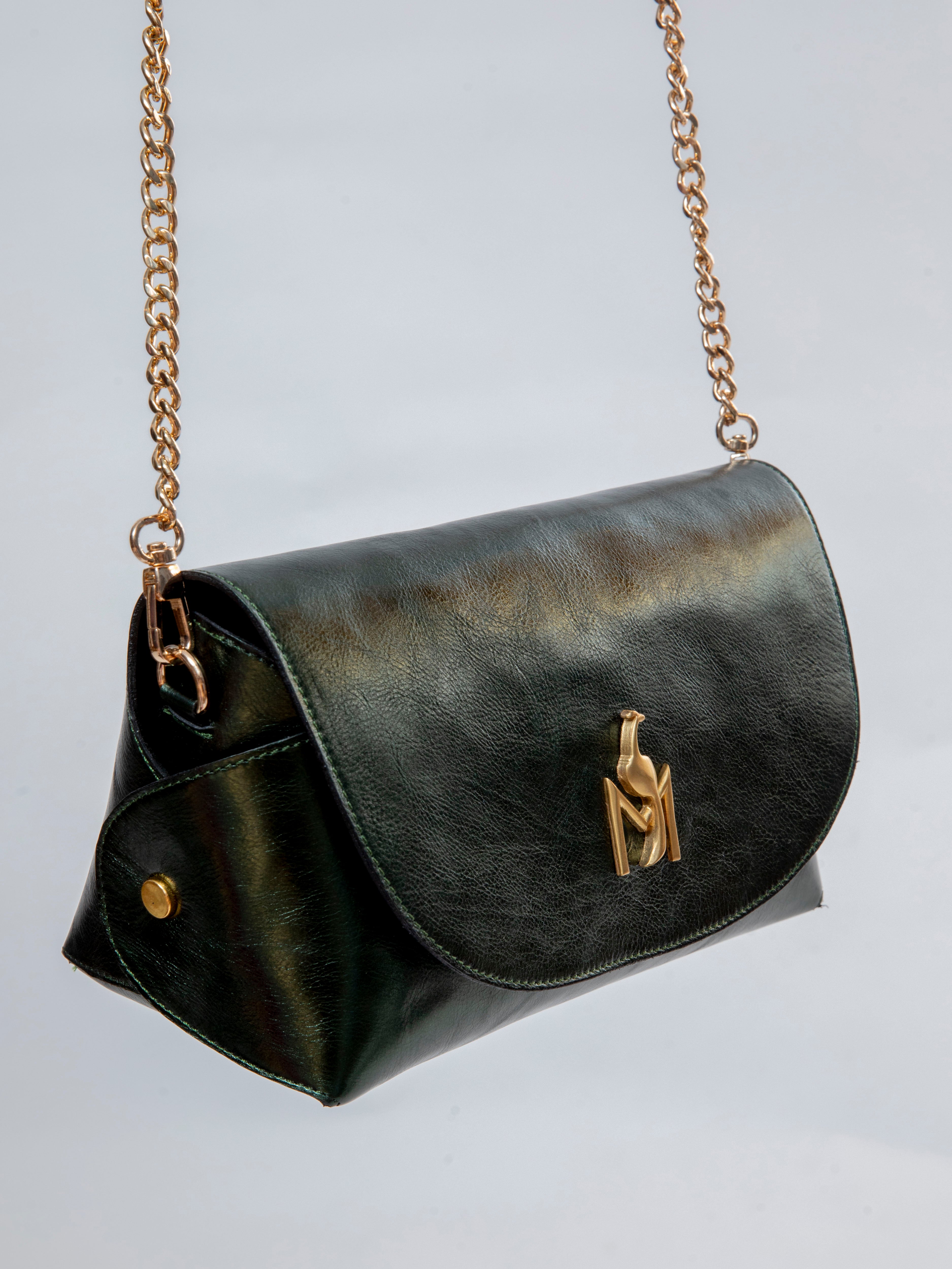 Handmade Bag Metallic Green