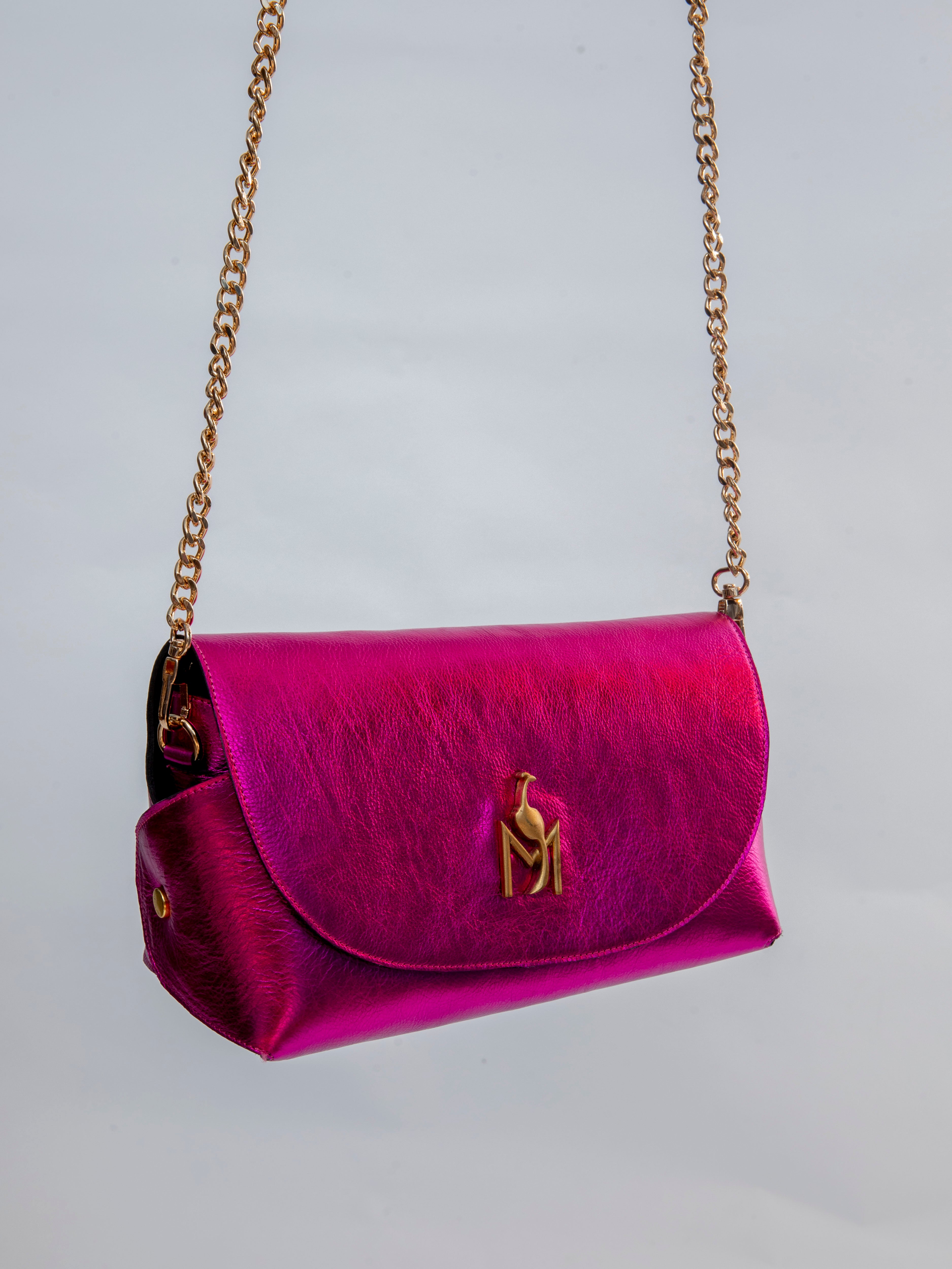 Handmade Bag Metallic Pink