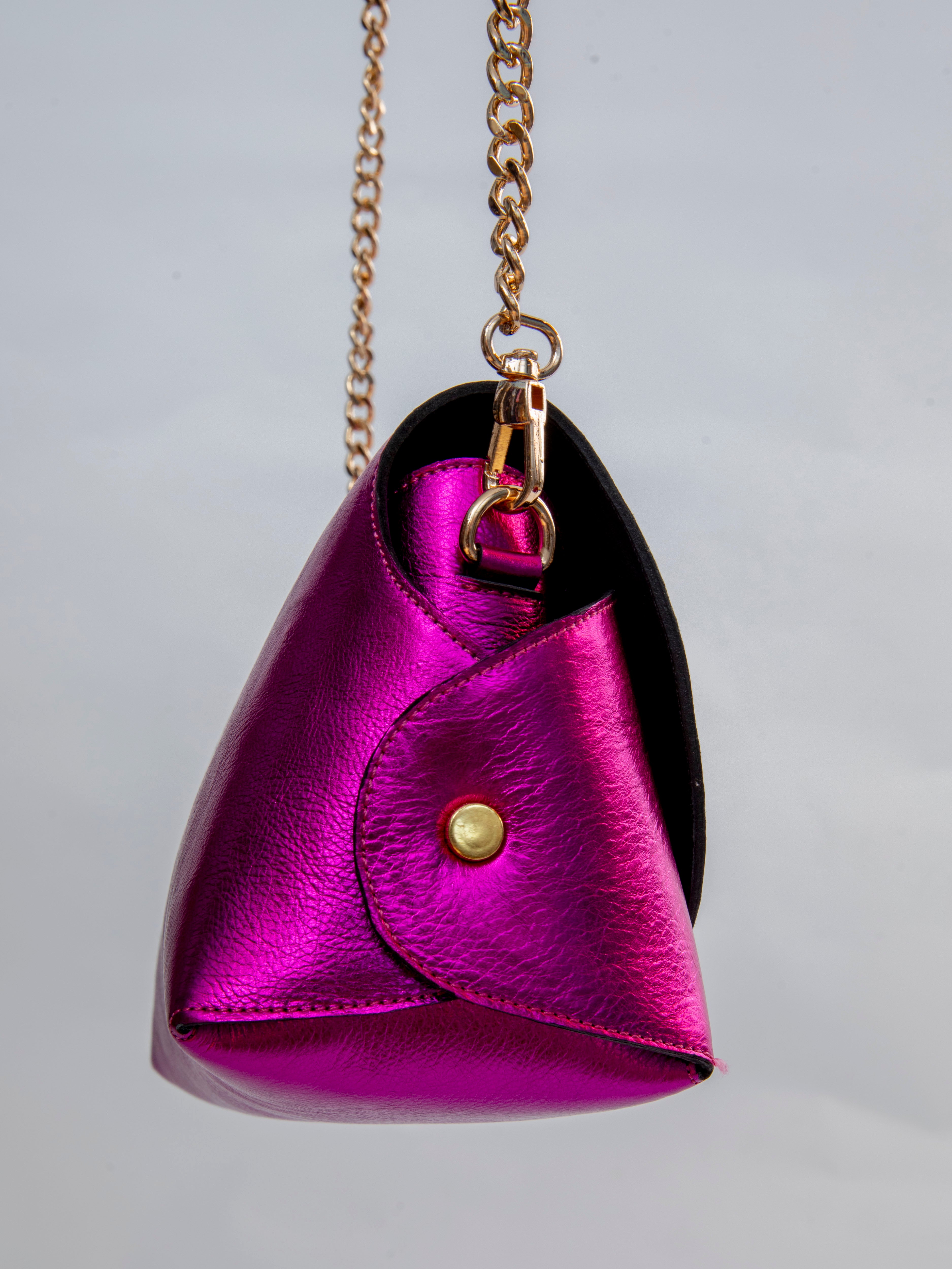 Handmade Bag Metallic Pink