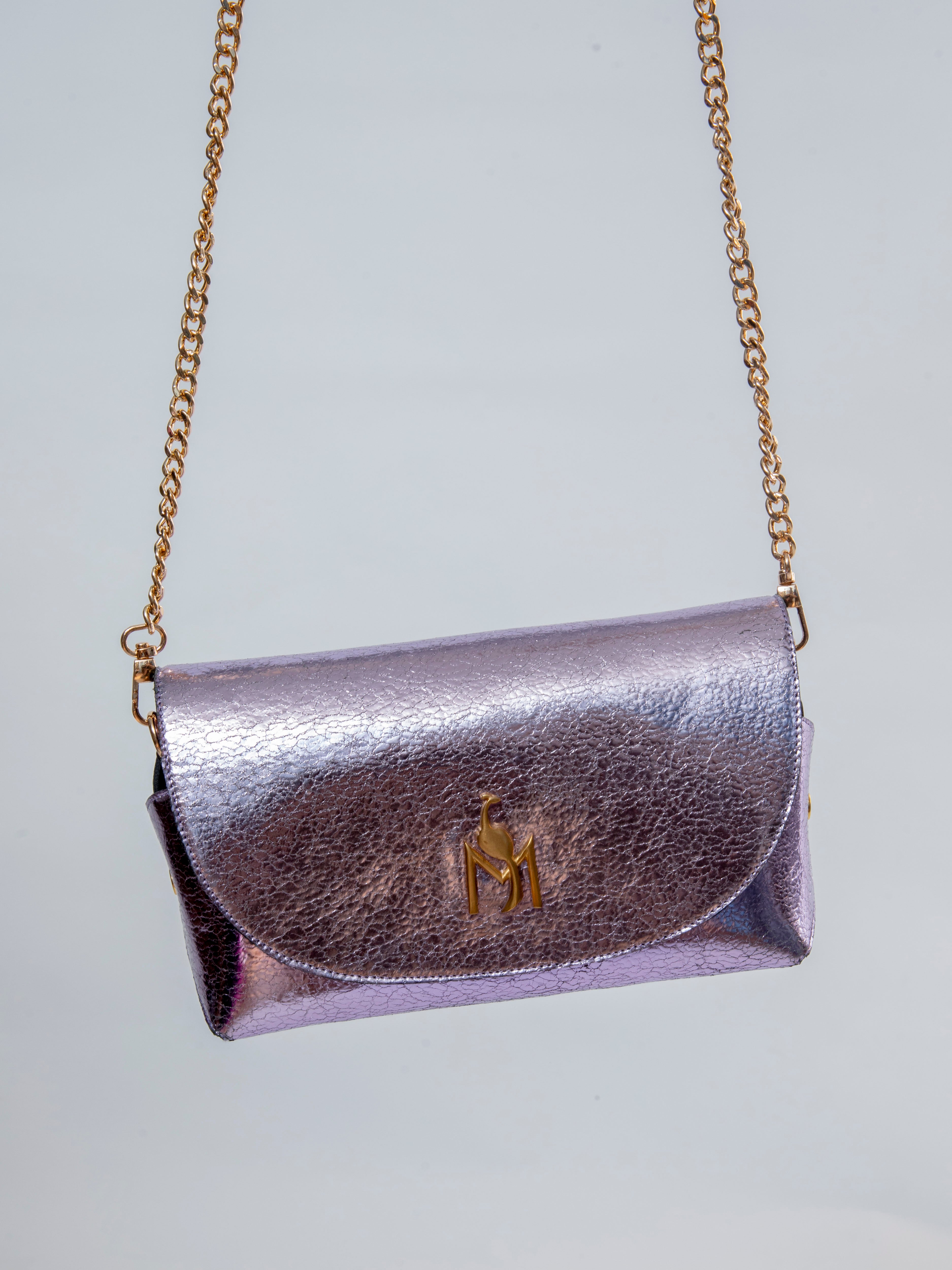 Handmade Bag Metallic Purple