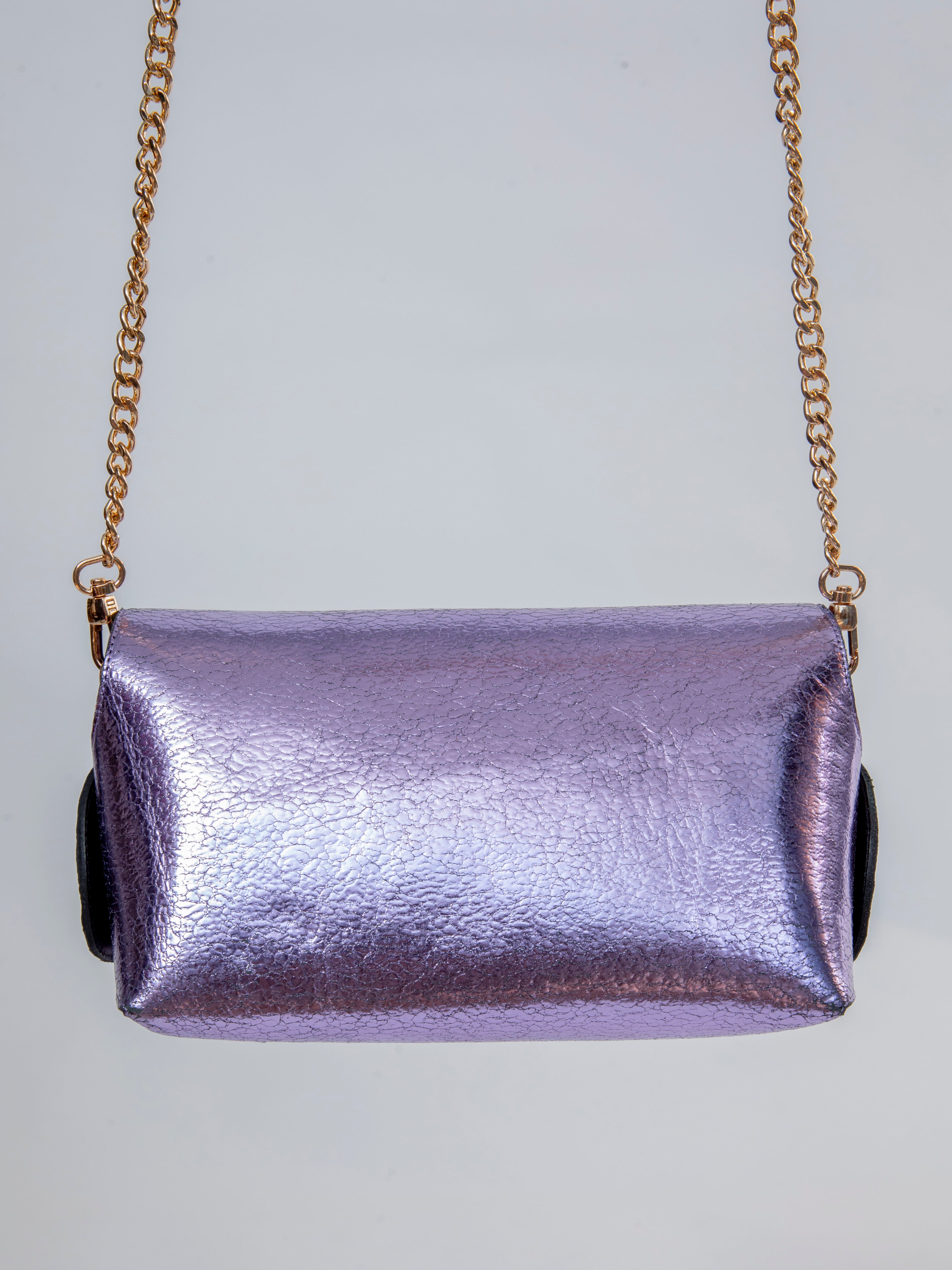 Handmade Bag Metallic Purple