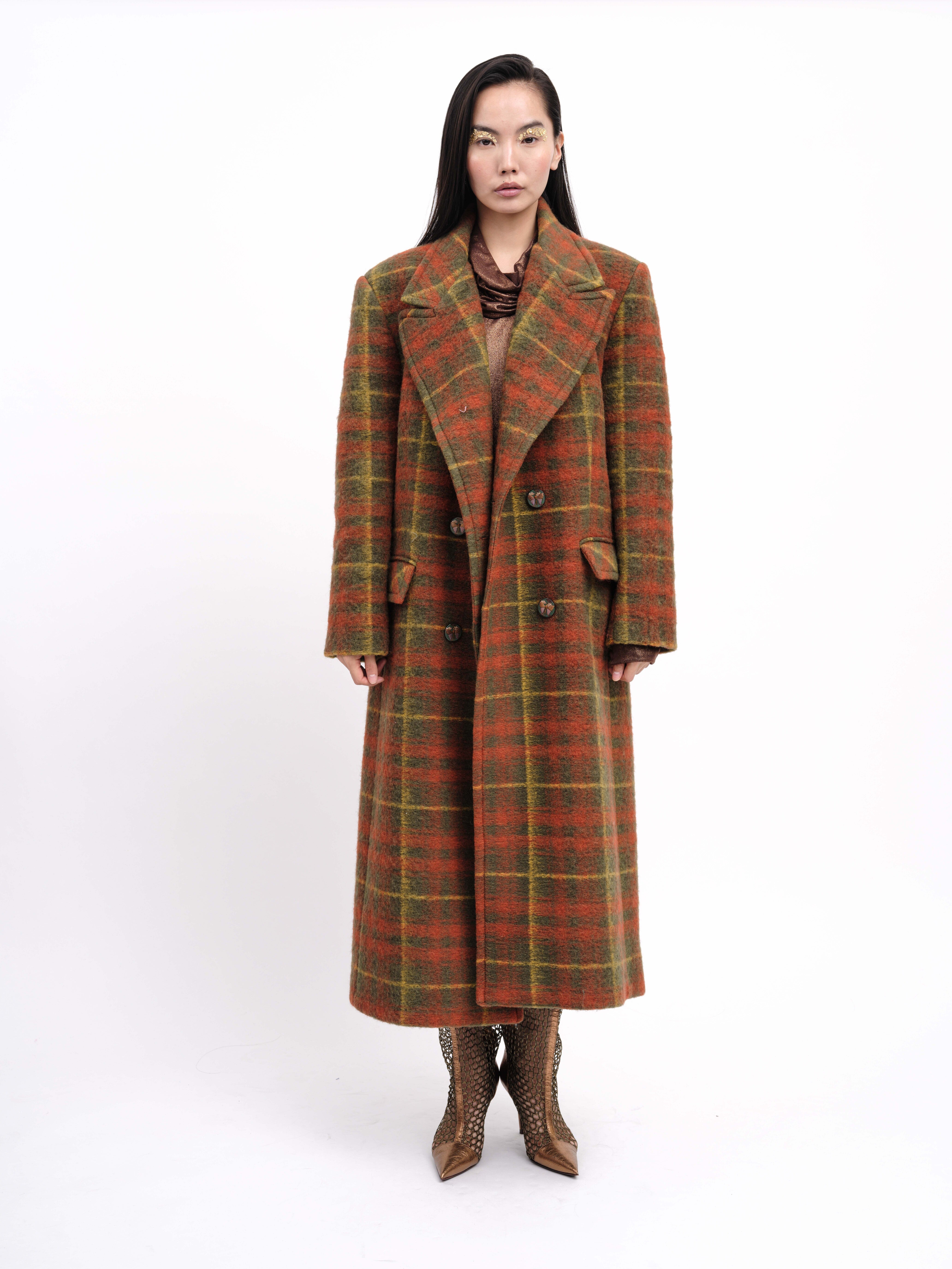 Coat Brown Check