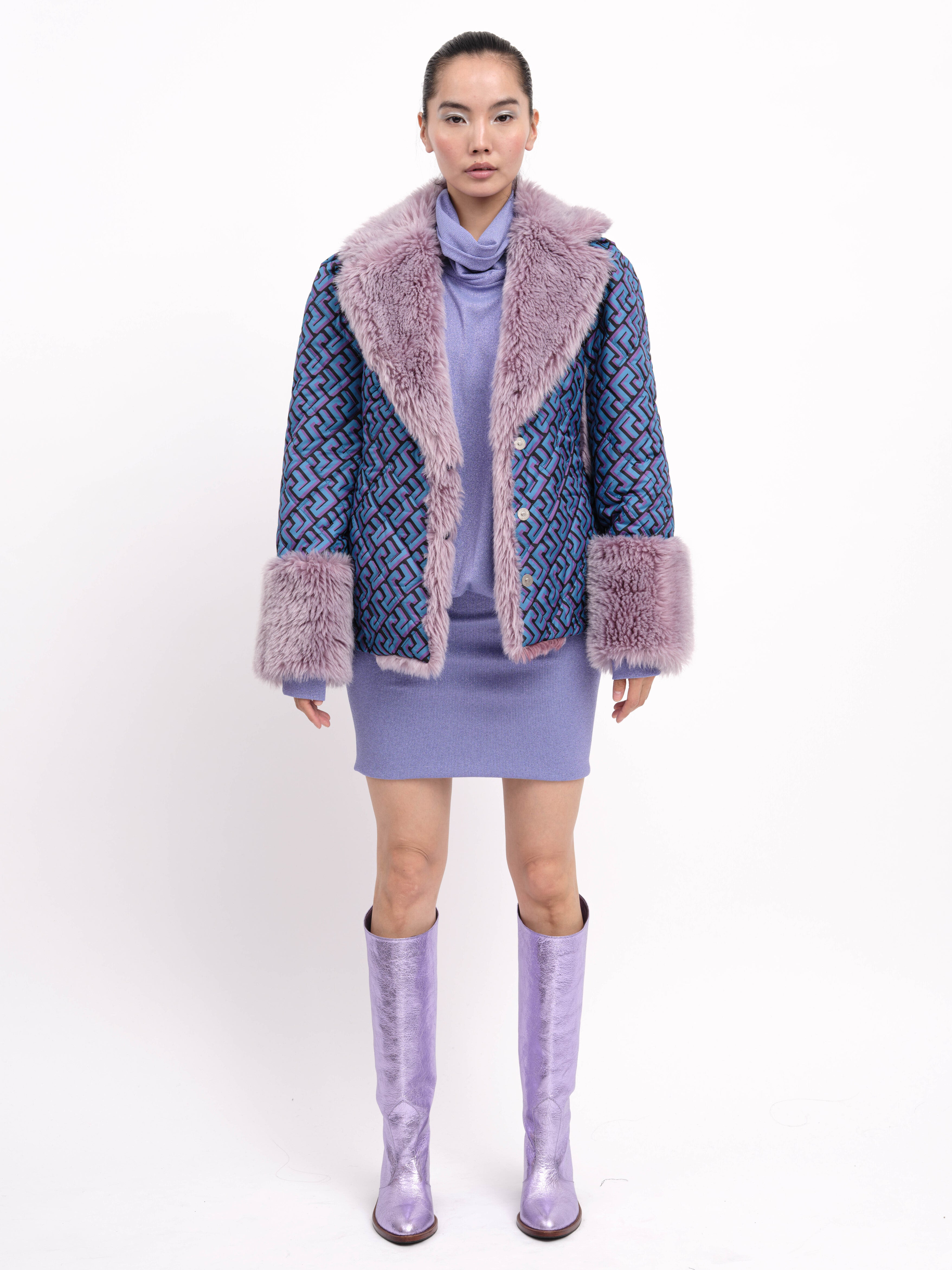 Jacket Blue Fake Fur