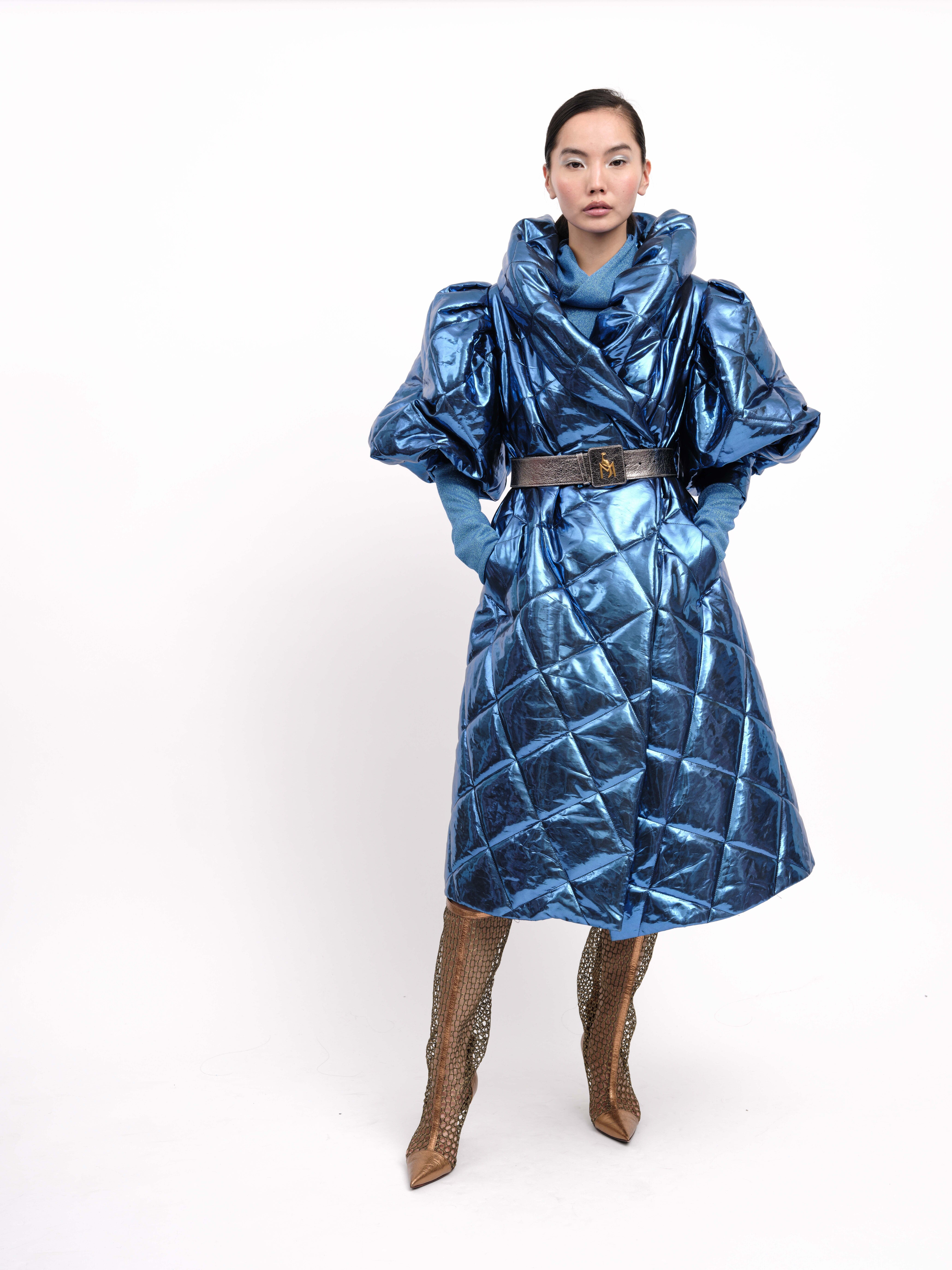 Coat Metallic Blue