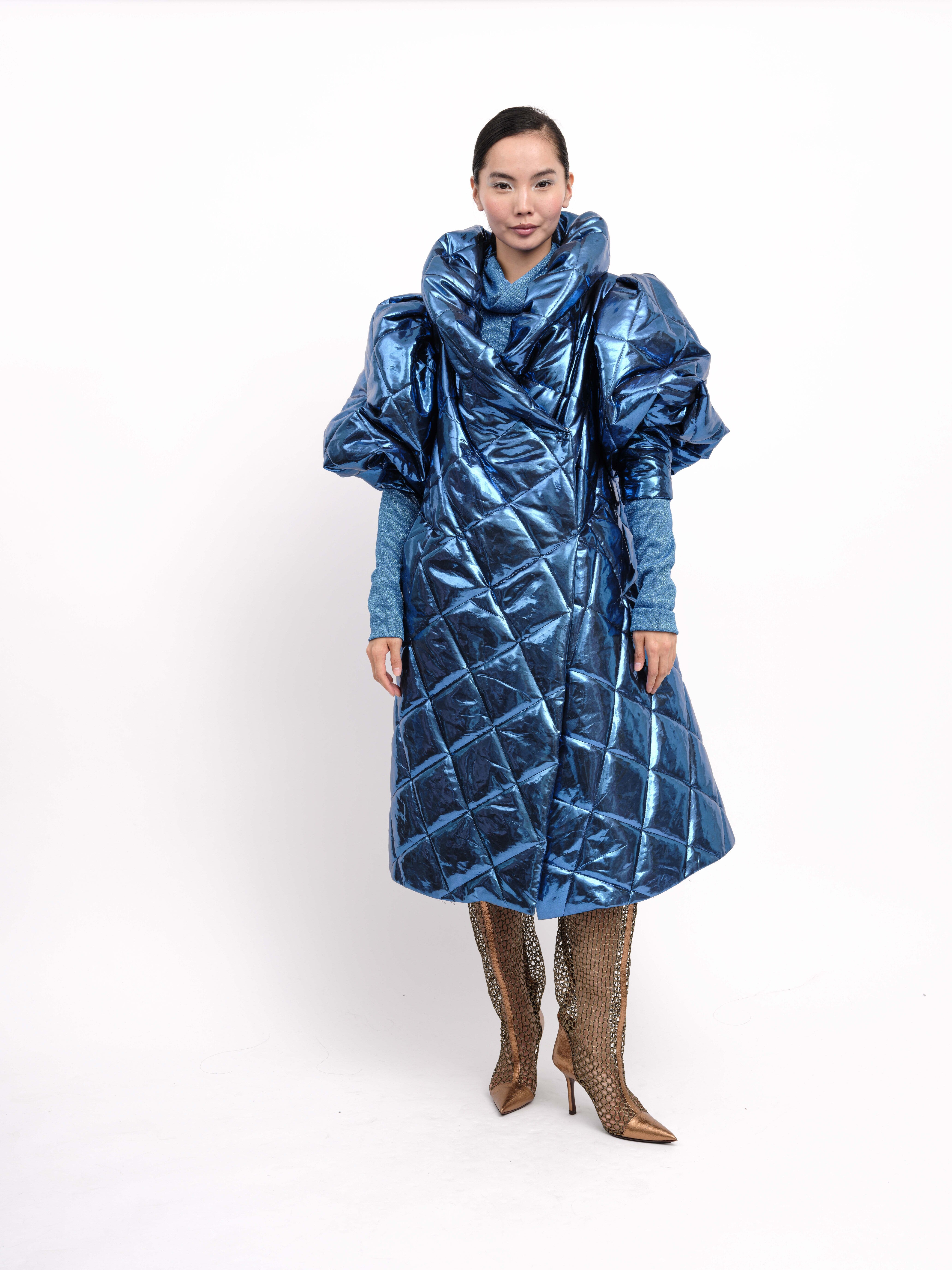 Coat Metallic Blue