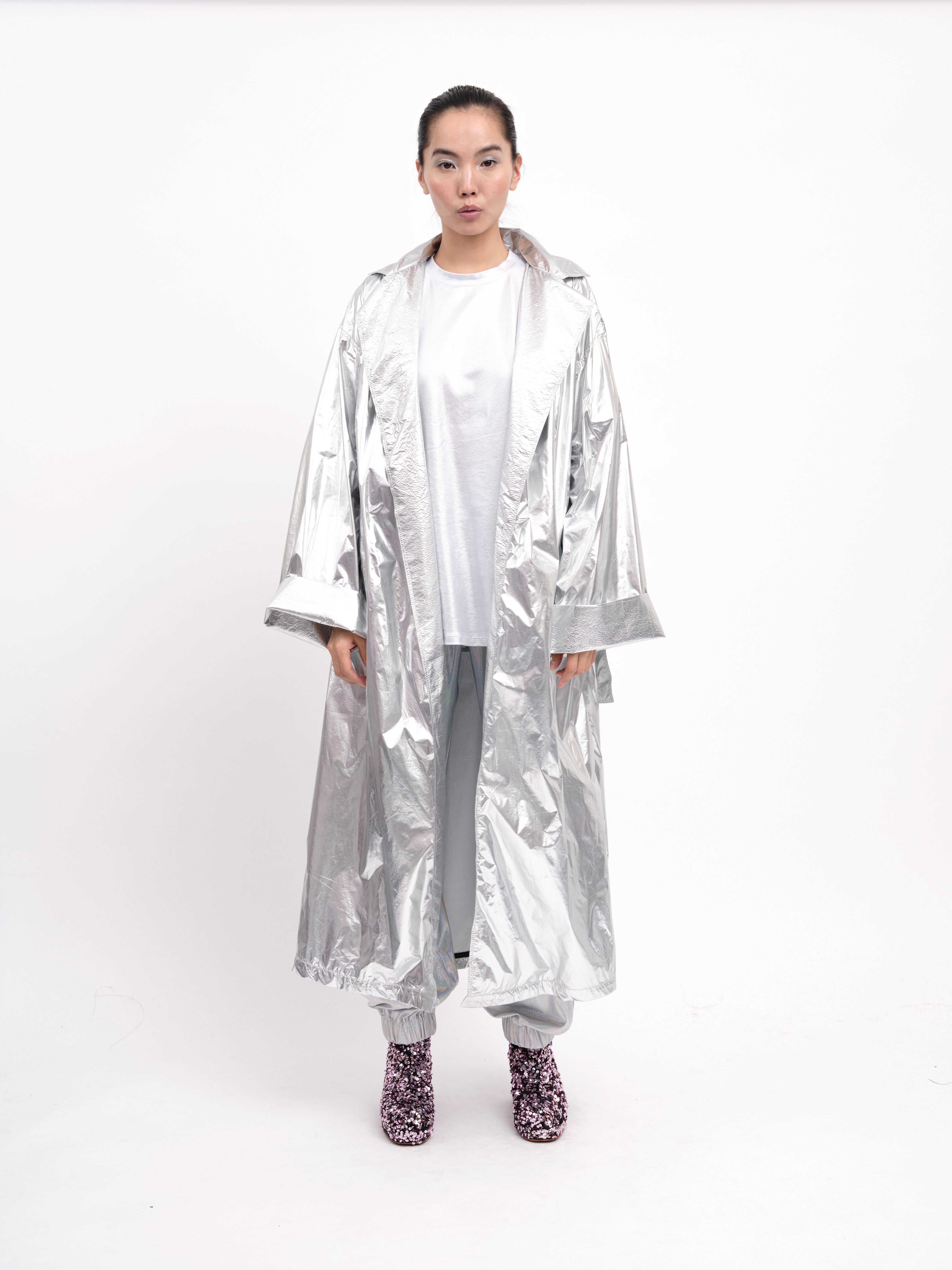 Coat Silver Metallic