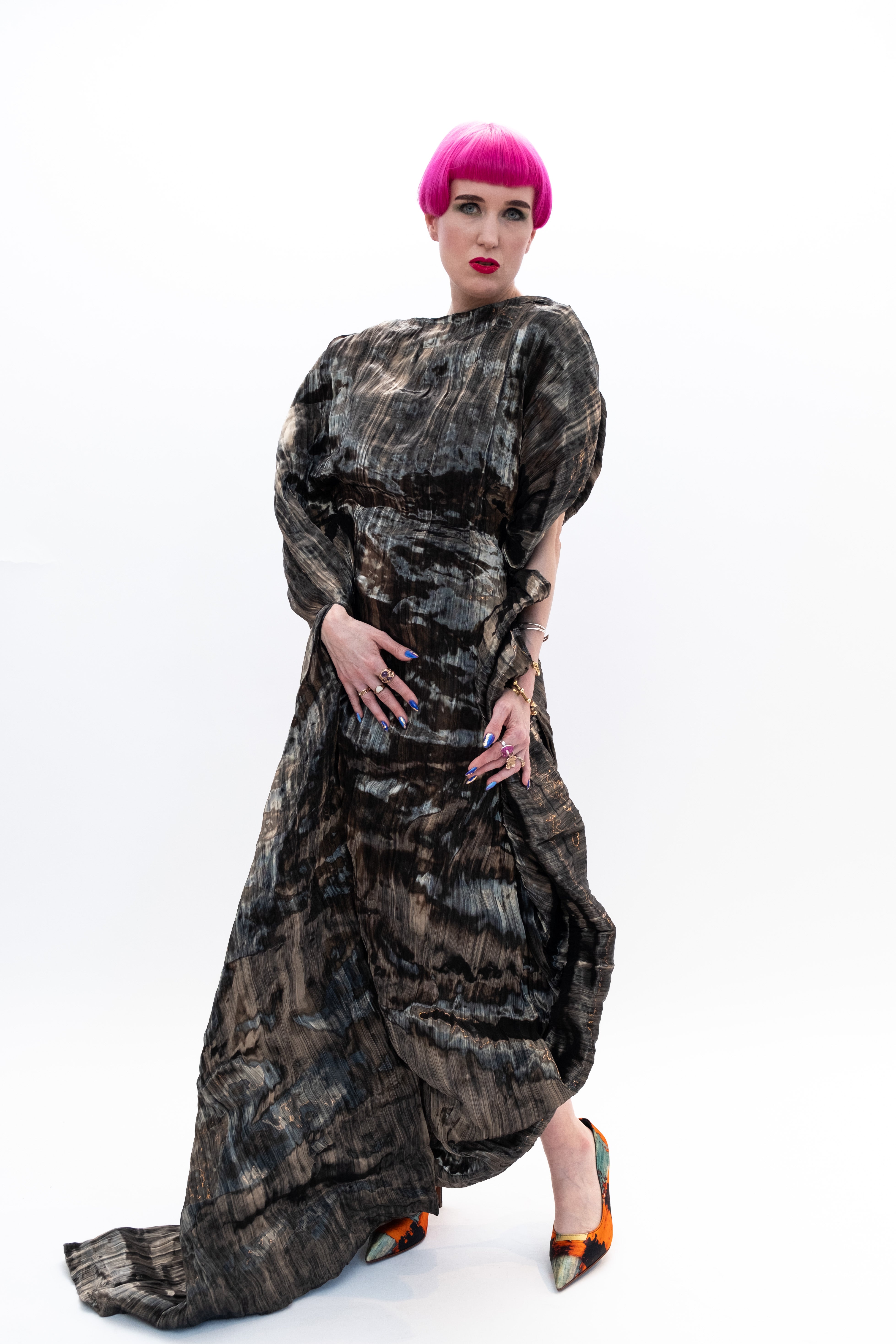 Dress Silk Black Runway Paris